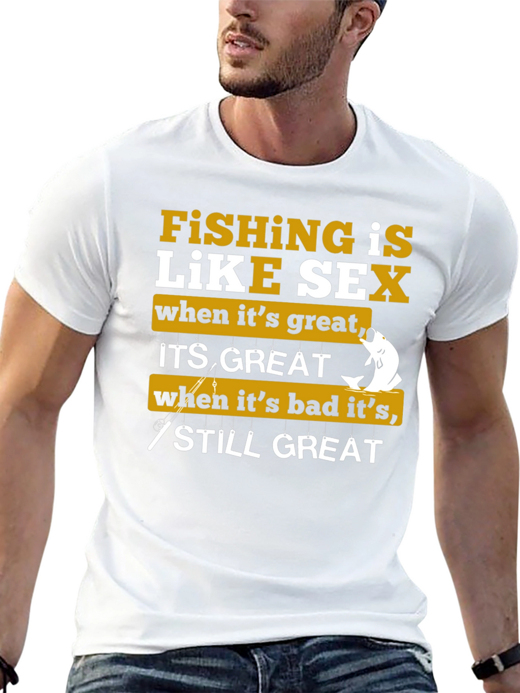 Fishing is Like Sex Graphic T-Shirt