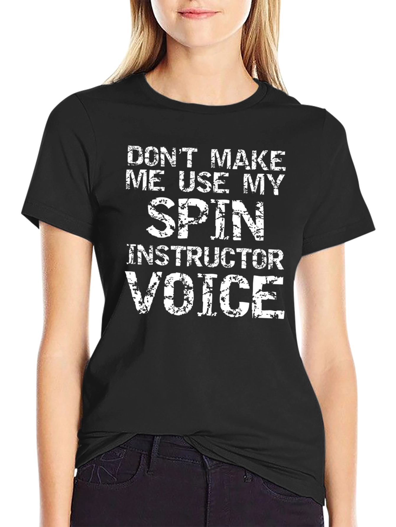 Spin Instructor Voice T-Shirt - Funny Workout Tee