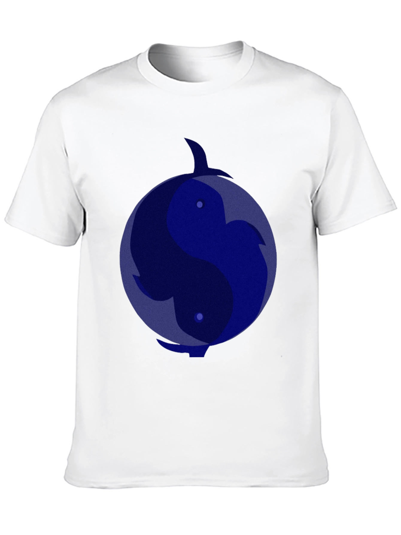 Yin Yang Dolphin Graphic Tee - Black T-Shirt