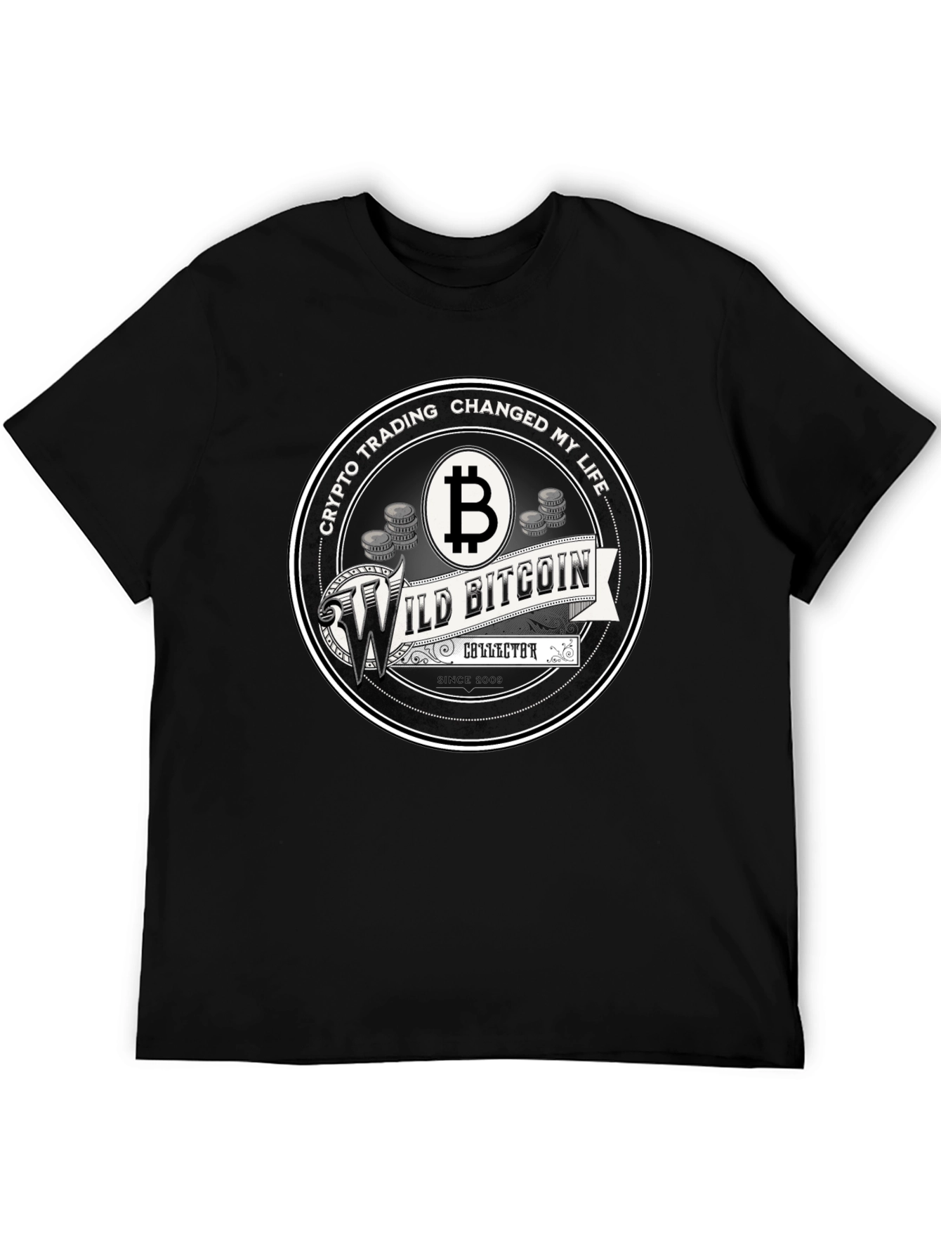 Wild Bitcoin Collector Graphic Tee - Crypto Trading T-Shirt