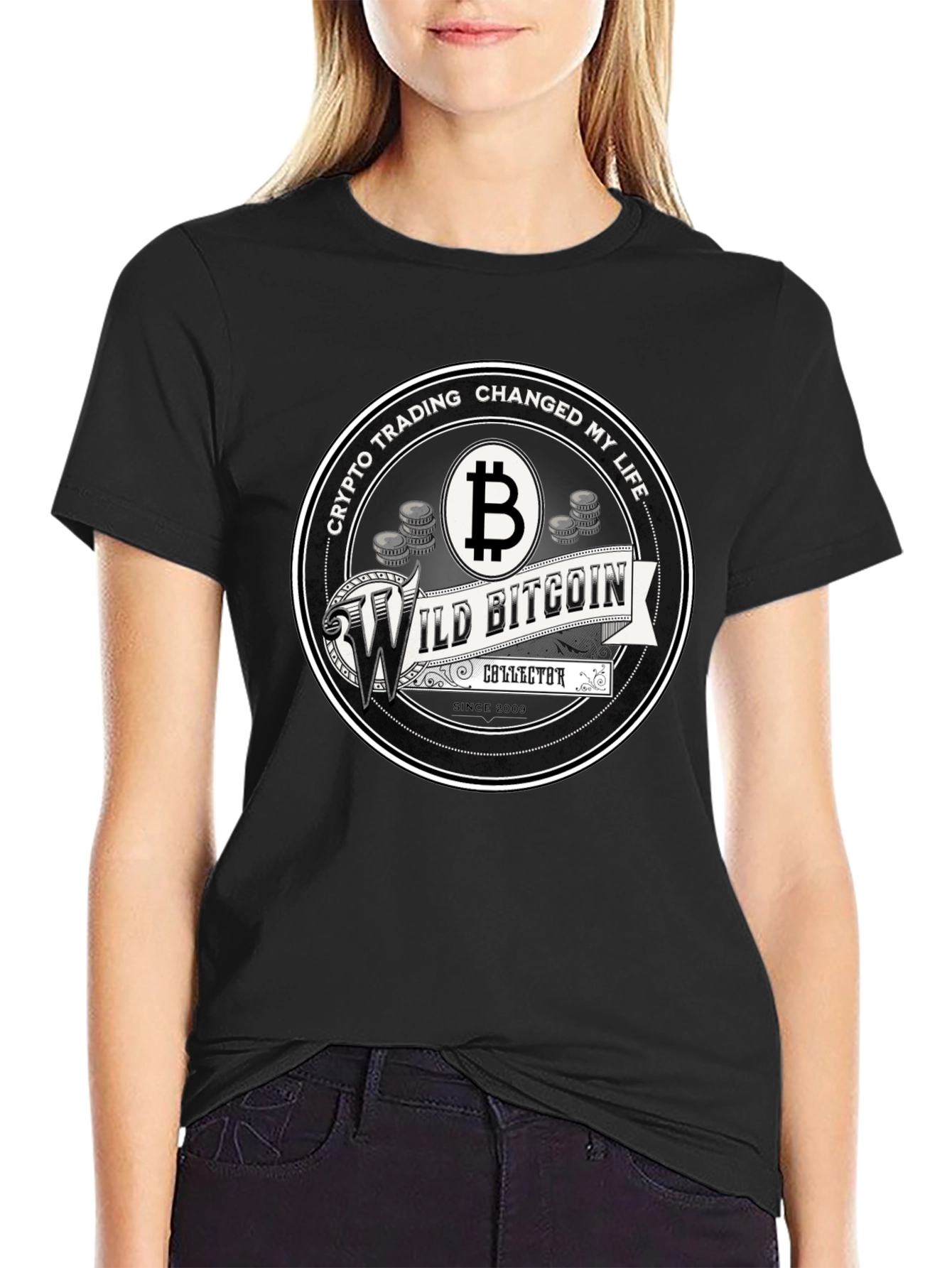 Wild Bitcoin Collector Graphic Tee - Crypto Trading T-Shirt