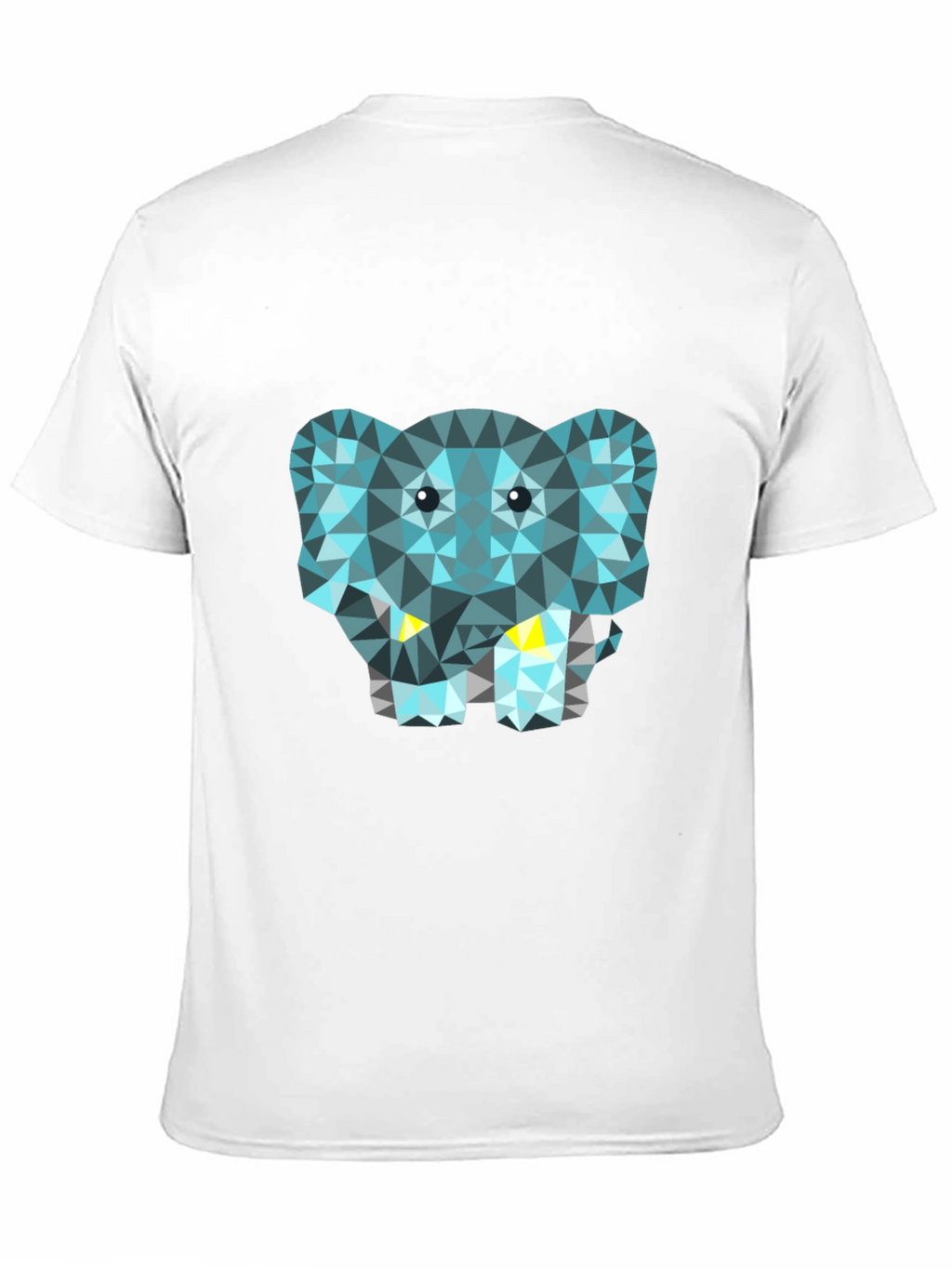 Geometric Elephant Tee - Modern Graphic Print T-Shirt