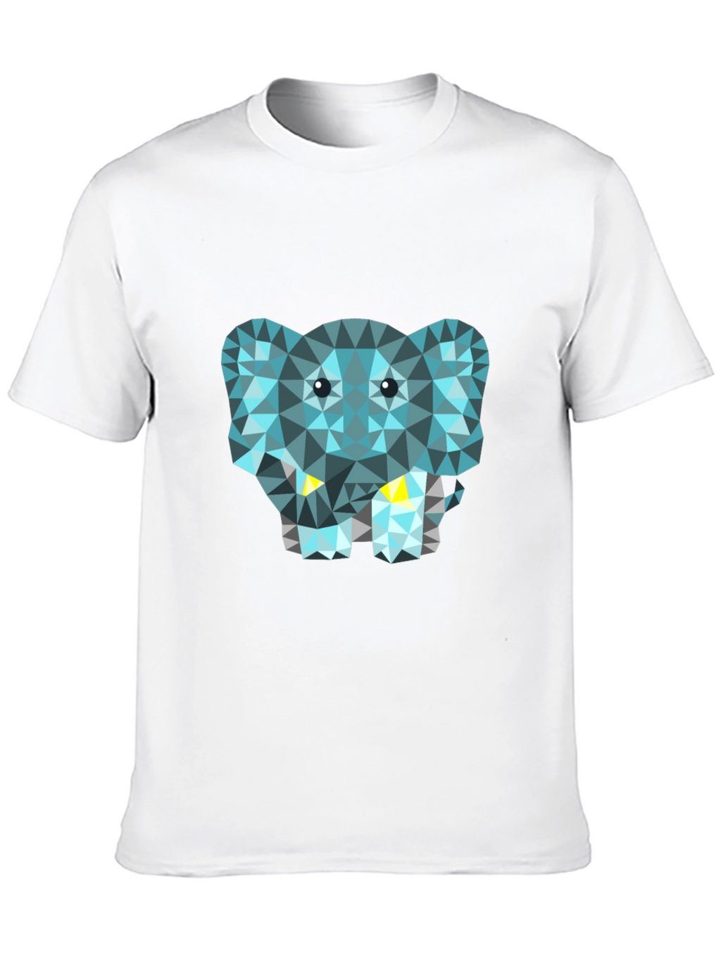 Geometric Elephant Tee - Modern Graphic Print T-Shirt