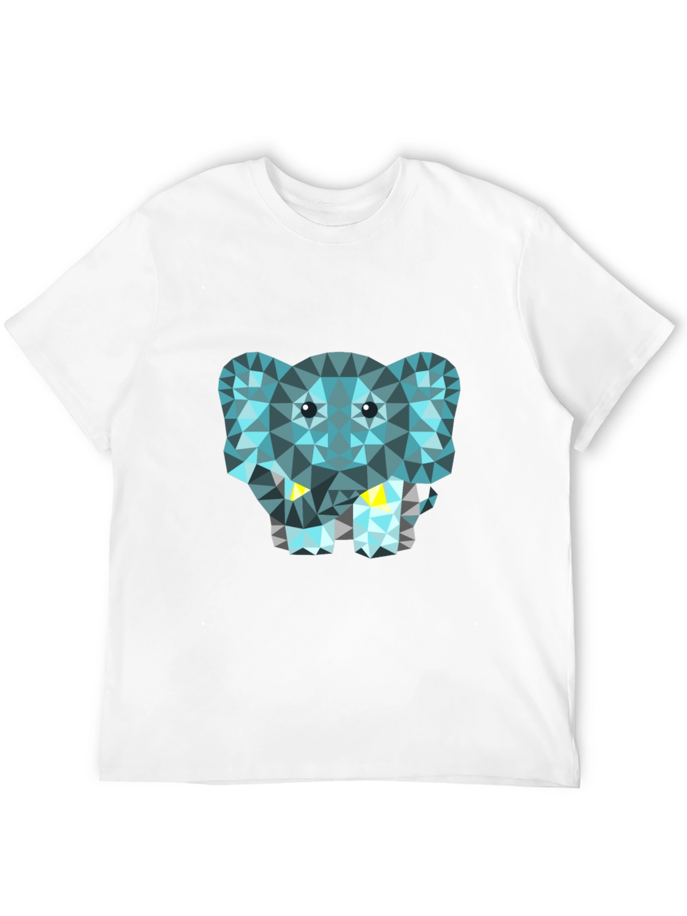 Geometric Elephant Tee - Modern Graphic Print T-Shirt