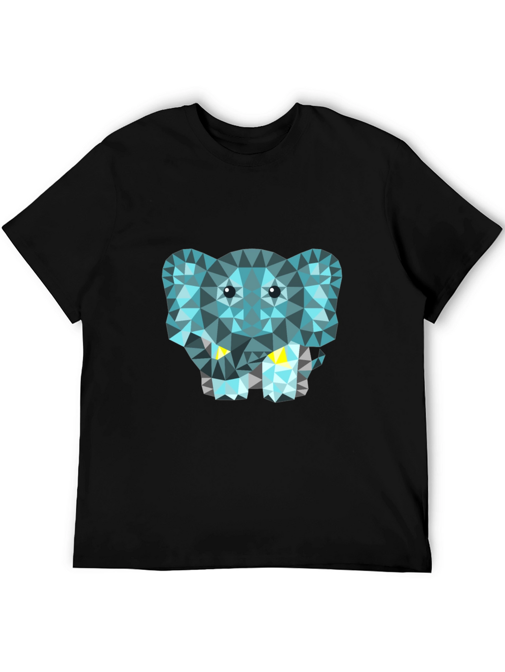 Geometric Elephant Tee - Modern Graphic Print T-Shirt