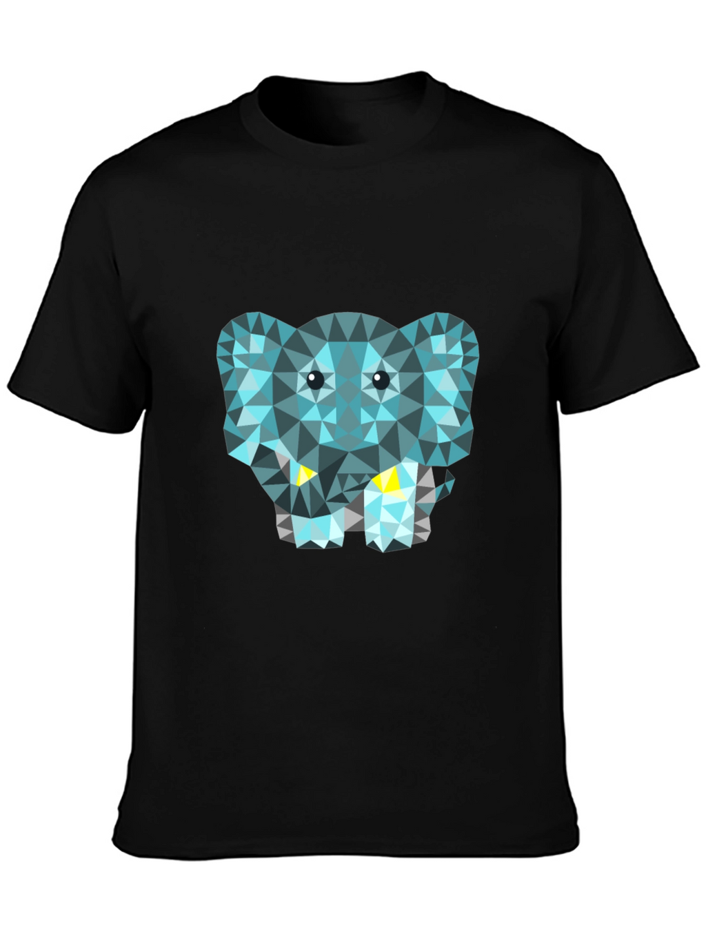 Geometric Elephant Tee - Modern Graphic Print T-Shirt