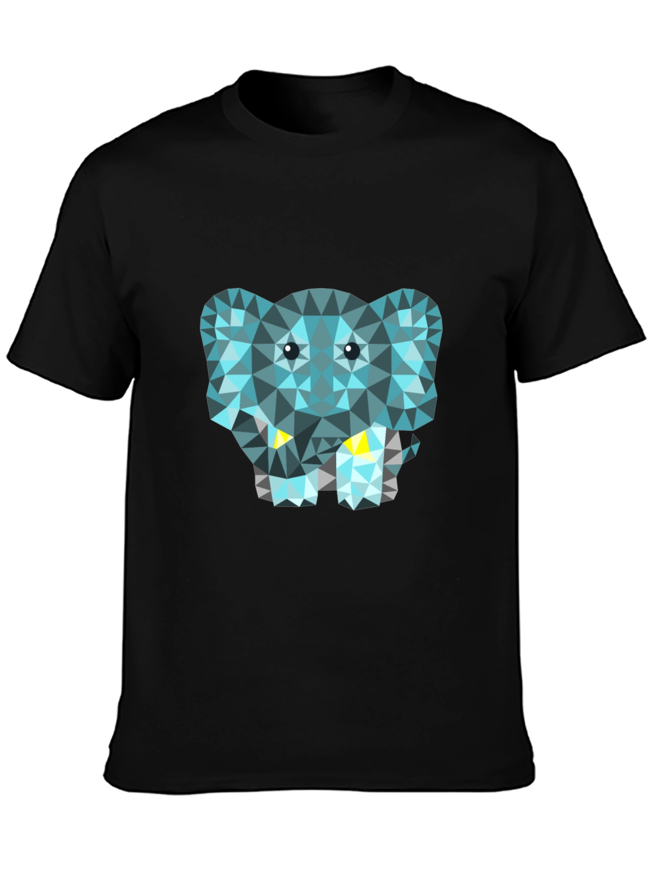 Geometric Elephant Tee - Modern Graphic Print T-Shirt