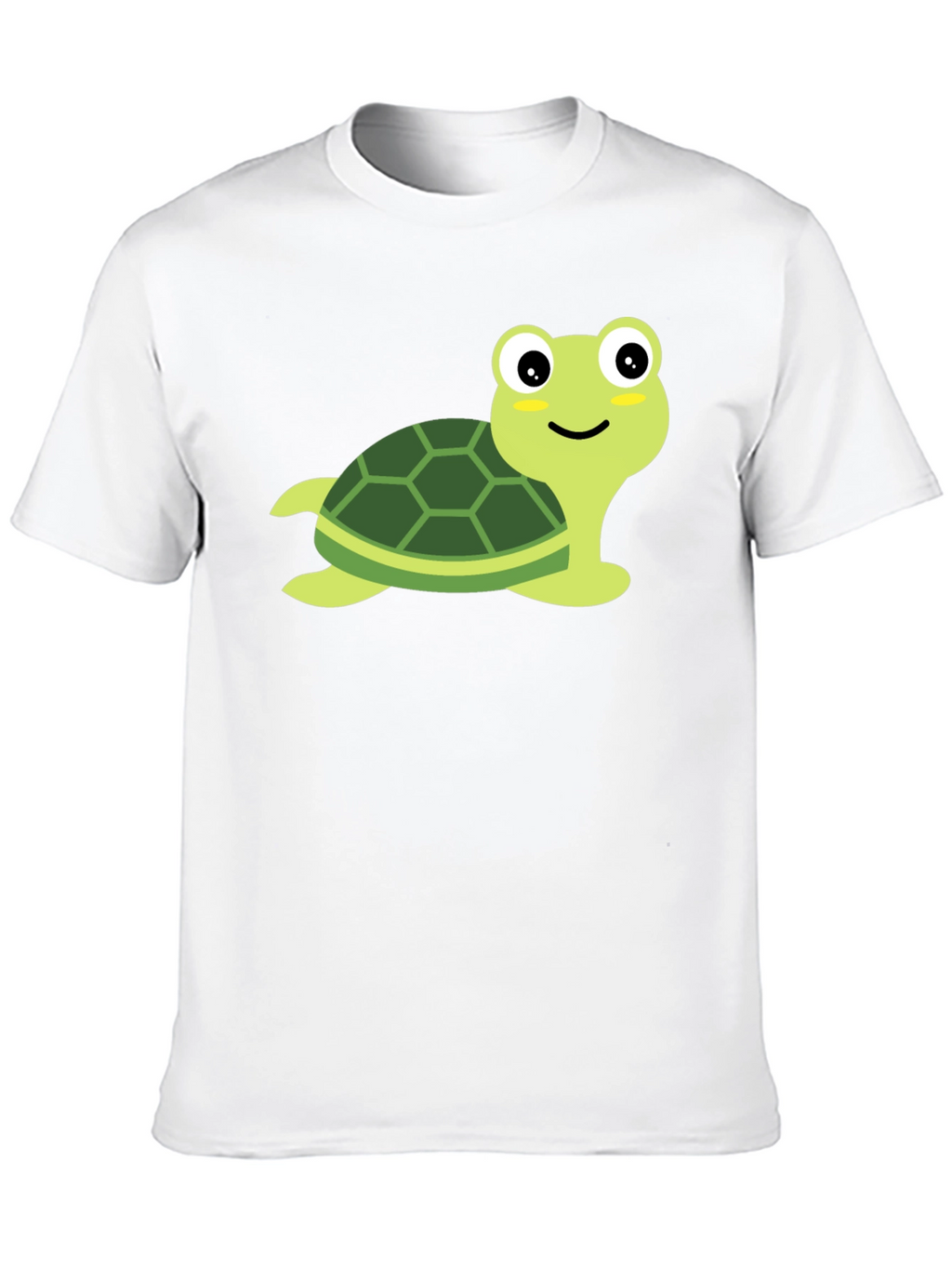 Cute Turtle Graphic Tee - Black