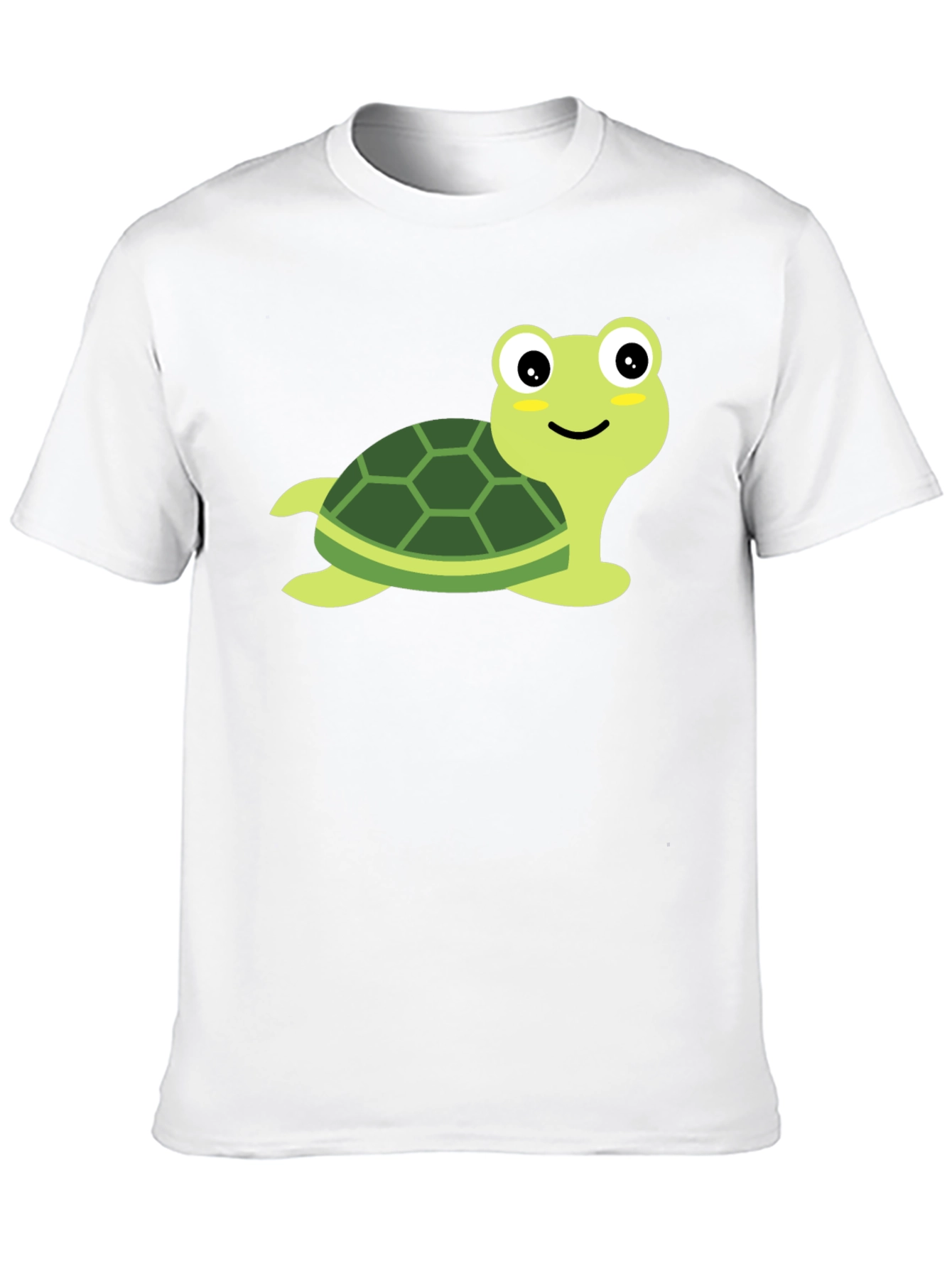 Cute Turtle Graphic Tee - Black