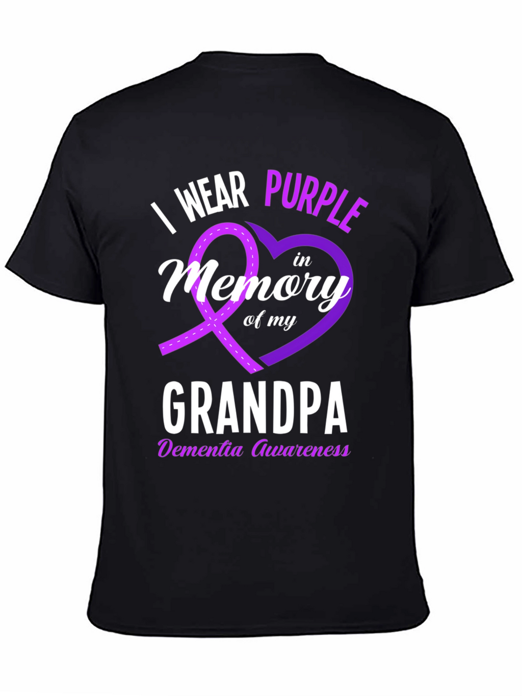 Purple Dementia Awareness Grandpa T-Shirt