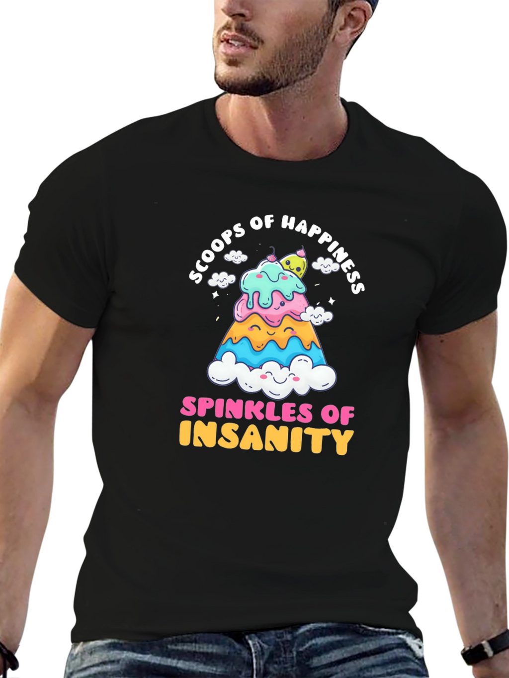 Scoops of Happiness Funny T-Shirt