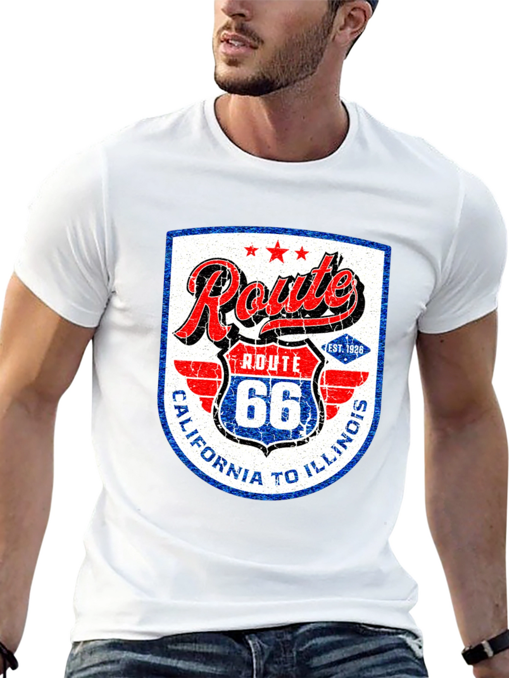 Route 66 Graphic Tee - California to Illinois