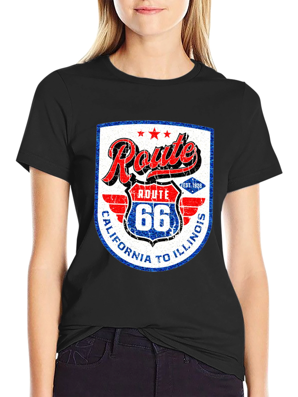 Route 66 Graphic Tee - California to Illinois