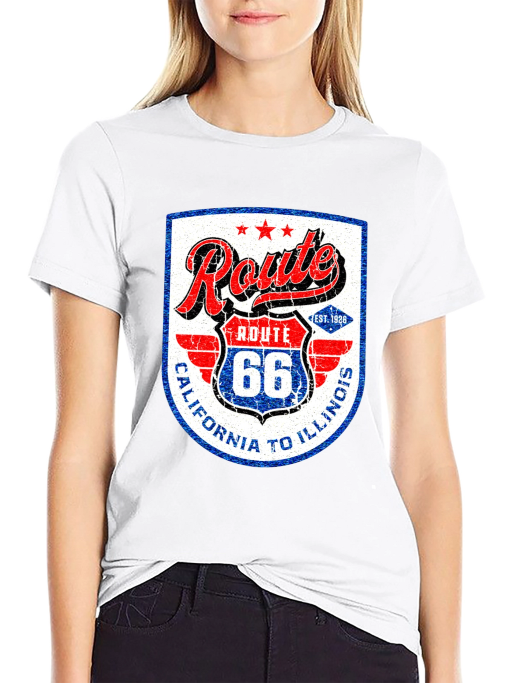 Route 66 Graphic Tee - California to Illinois