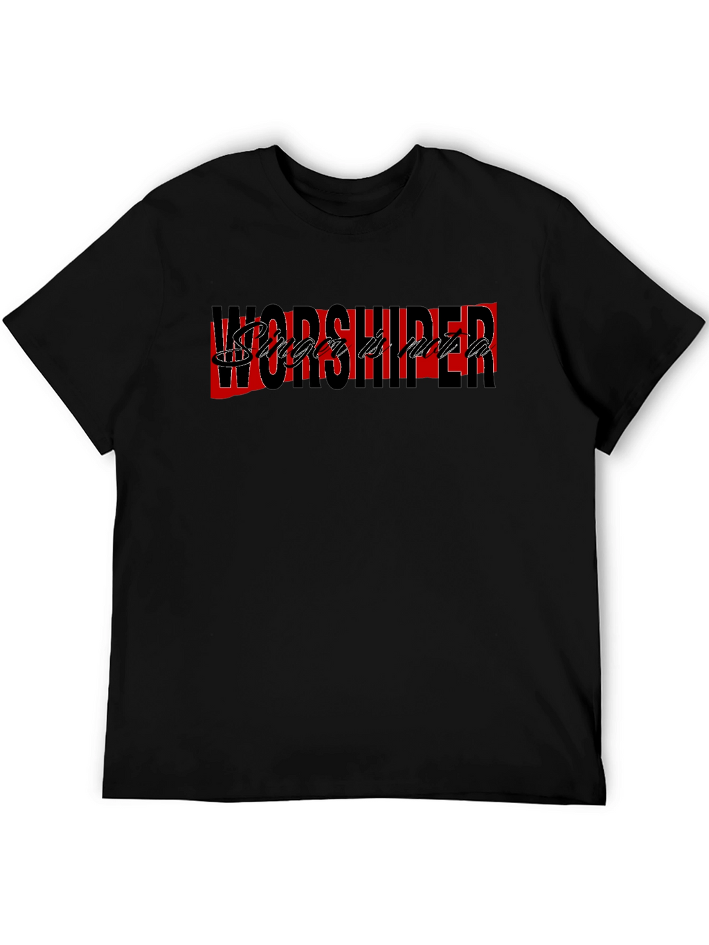 Worshiper Graphic Tee - Stylish Black T-Shirt