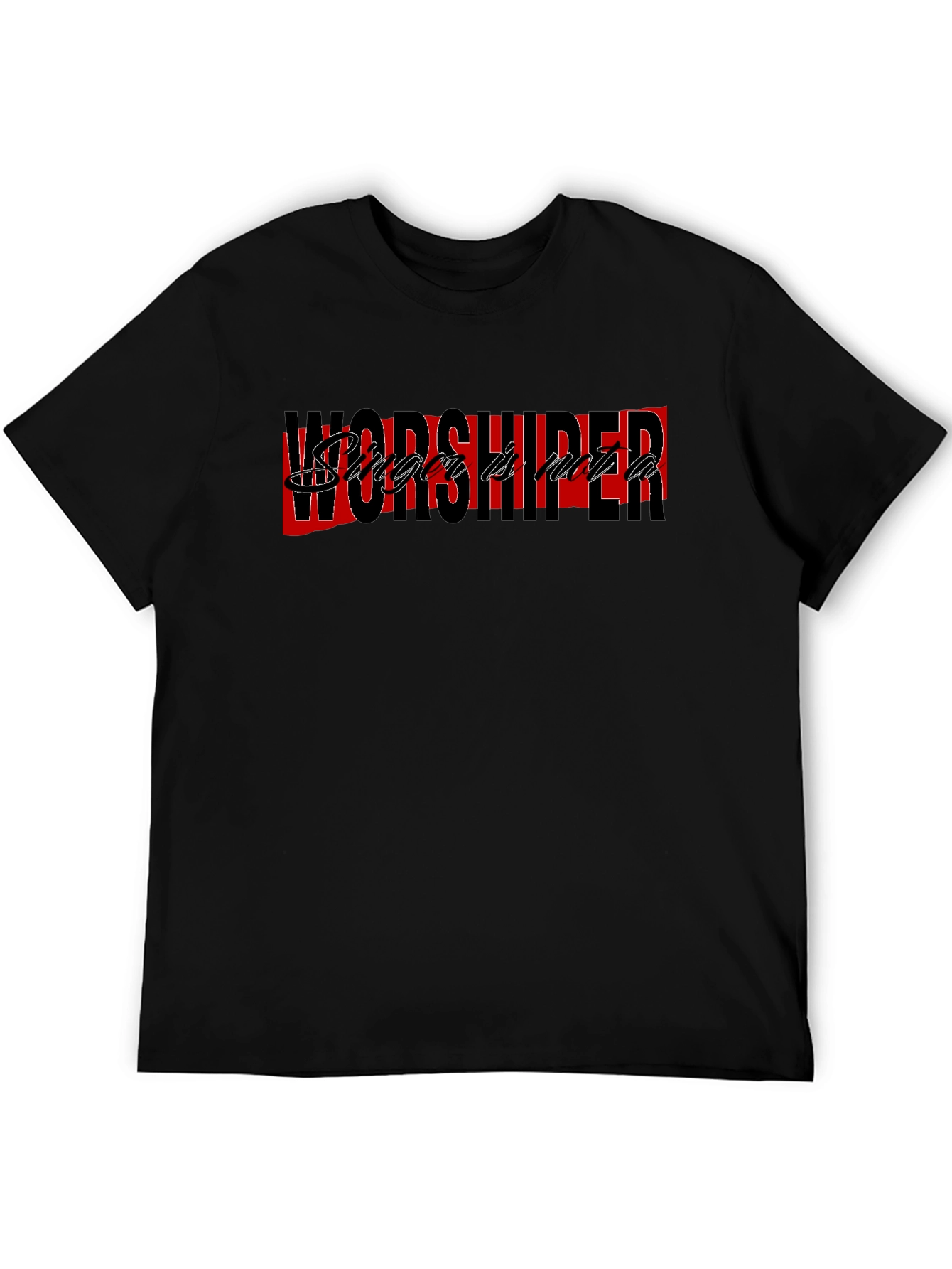 Worshiper Graphic Tee - Stylish Black T-Shirt