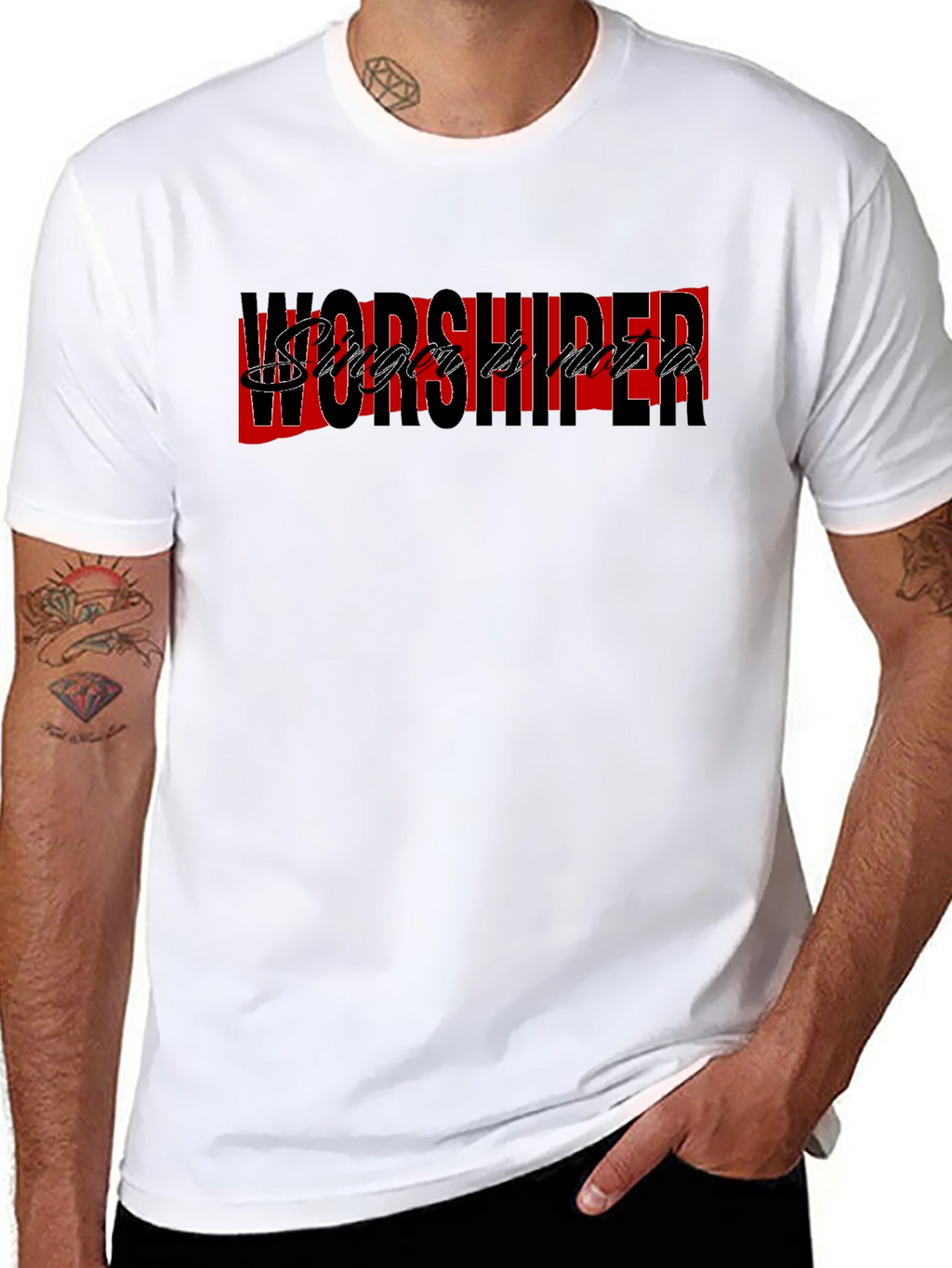 Worshiper Graphic Tee - Stylish Black T-Shirt
