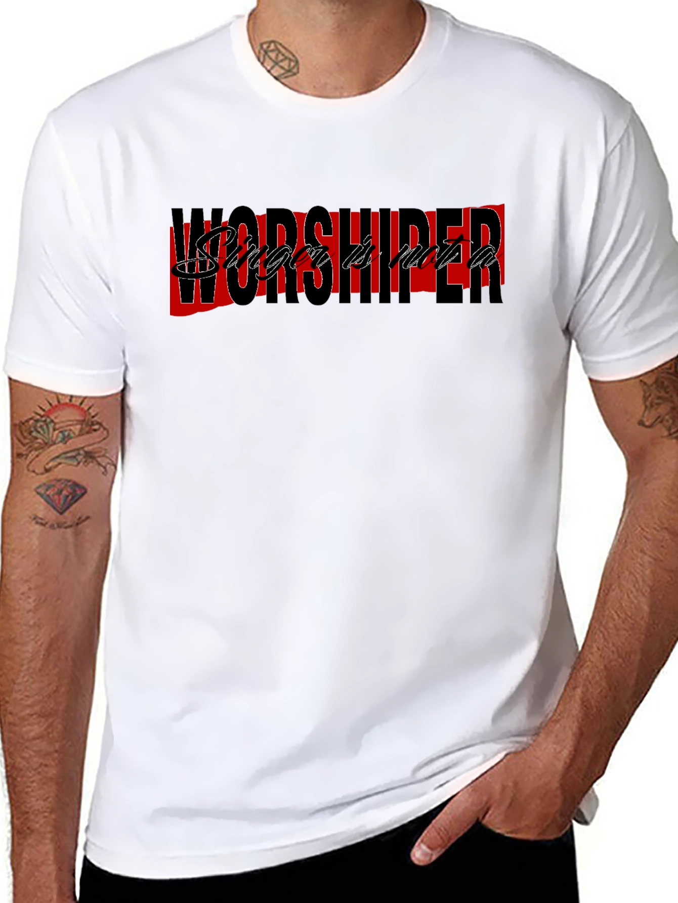 Worshiper Graphic Tee - Stylish Black T-Shirt