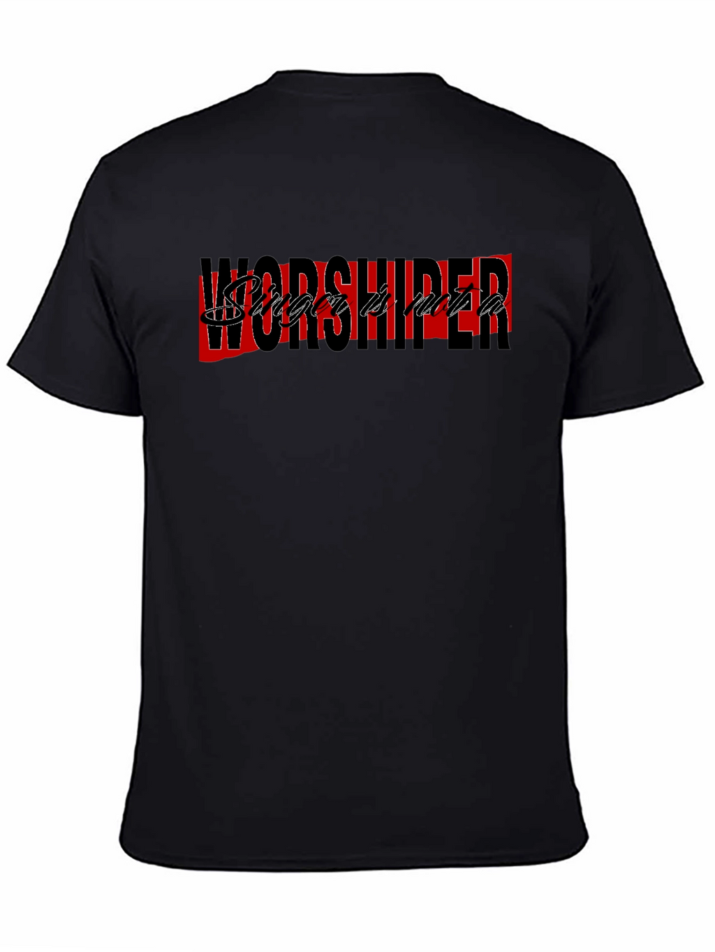 Worshiper Graphic Tee - Stylish Black T-Shirt