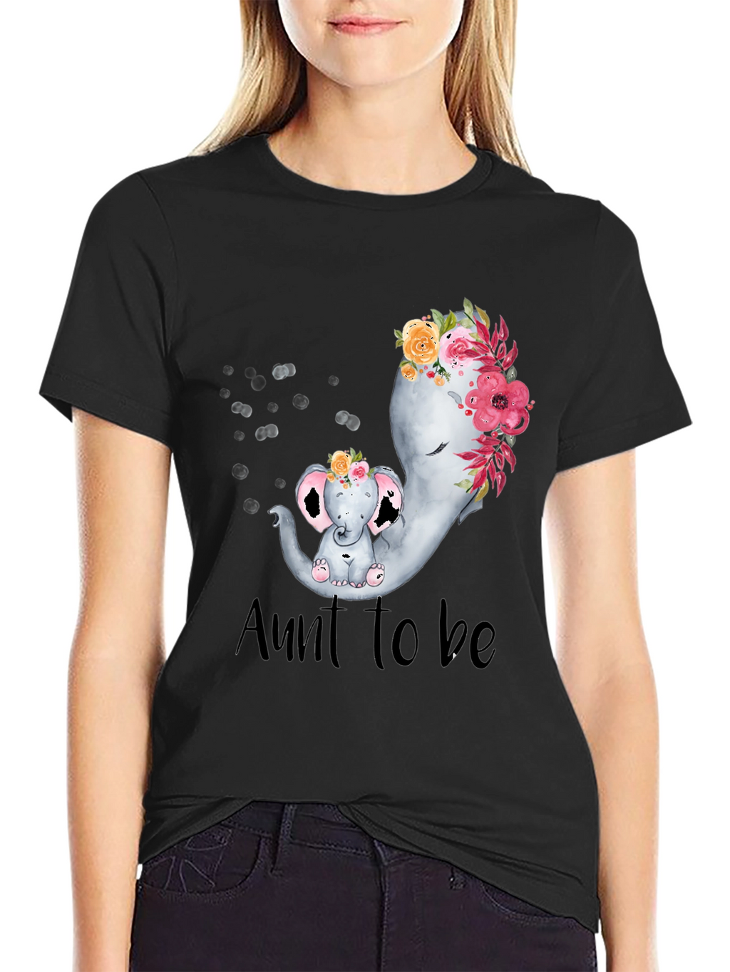 Cute Elephant Aunt To Be T-Shirt