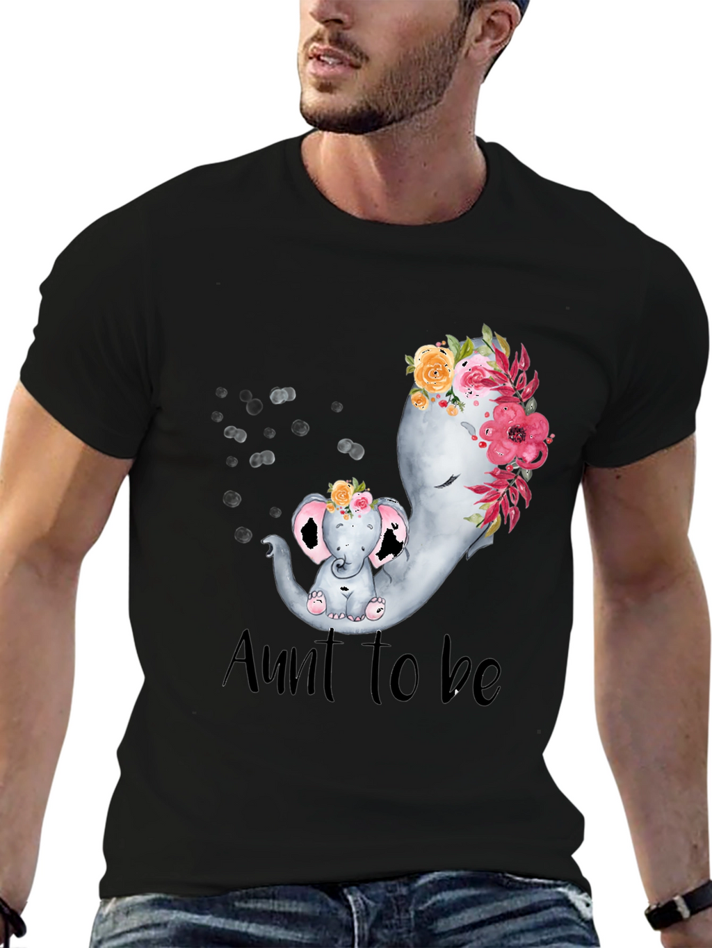 Cute Elephant Aunt To Be T-Shirt