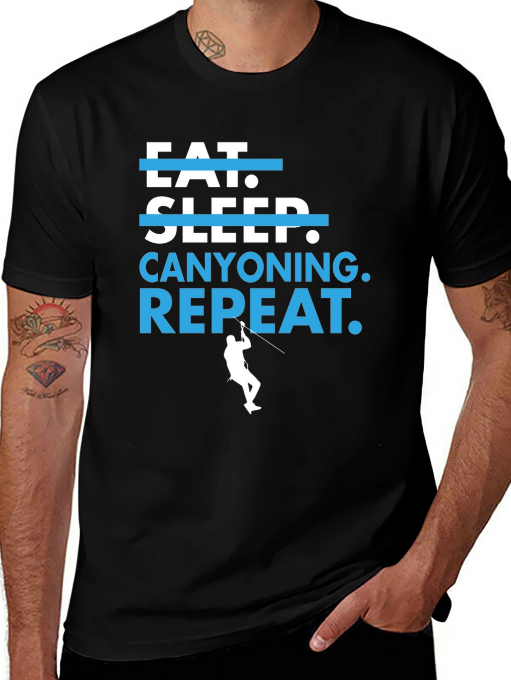 Eat Sleep Canyoning Repeat Graphic Tee