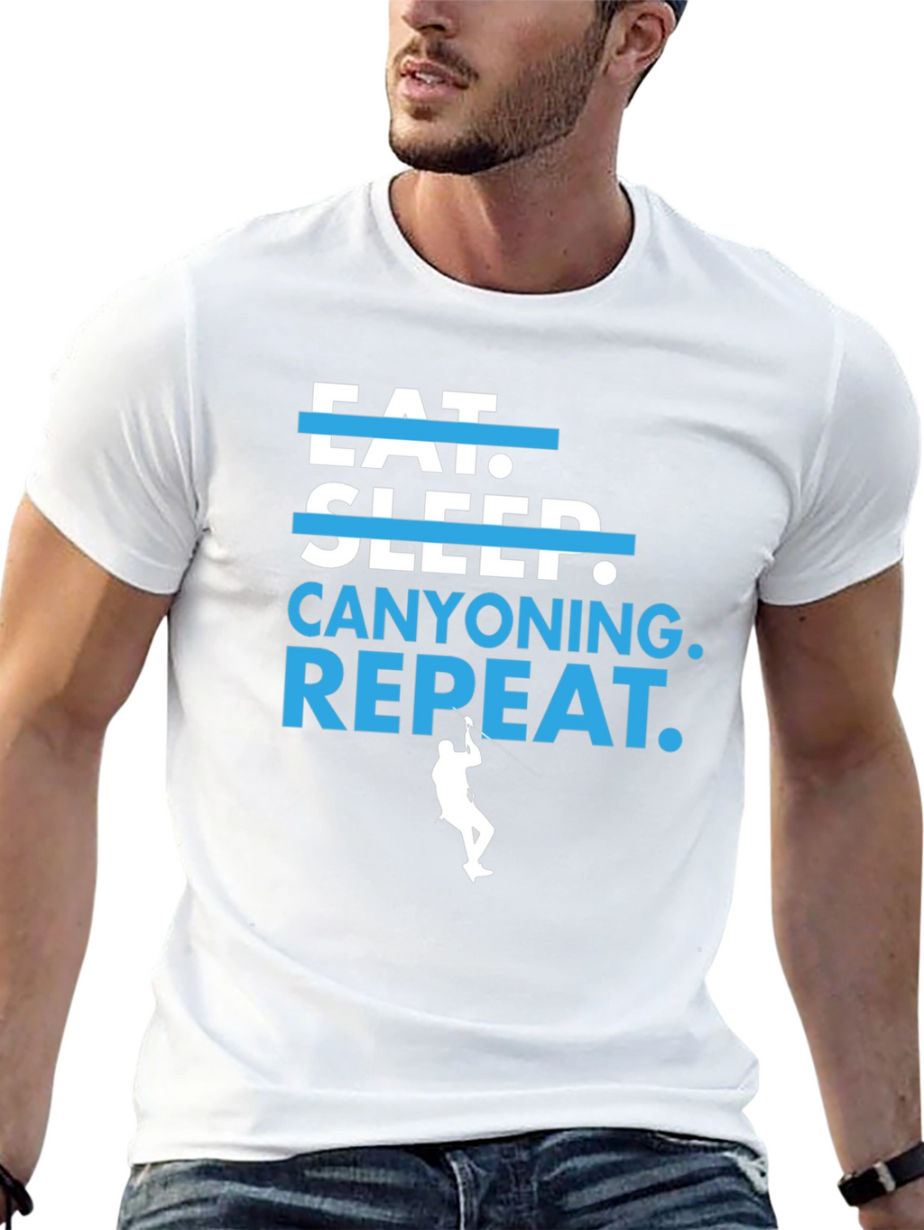 Eat Sleep Canyoning Repeat Graphic Tee