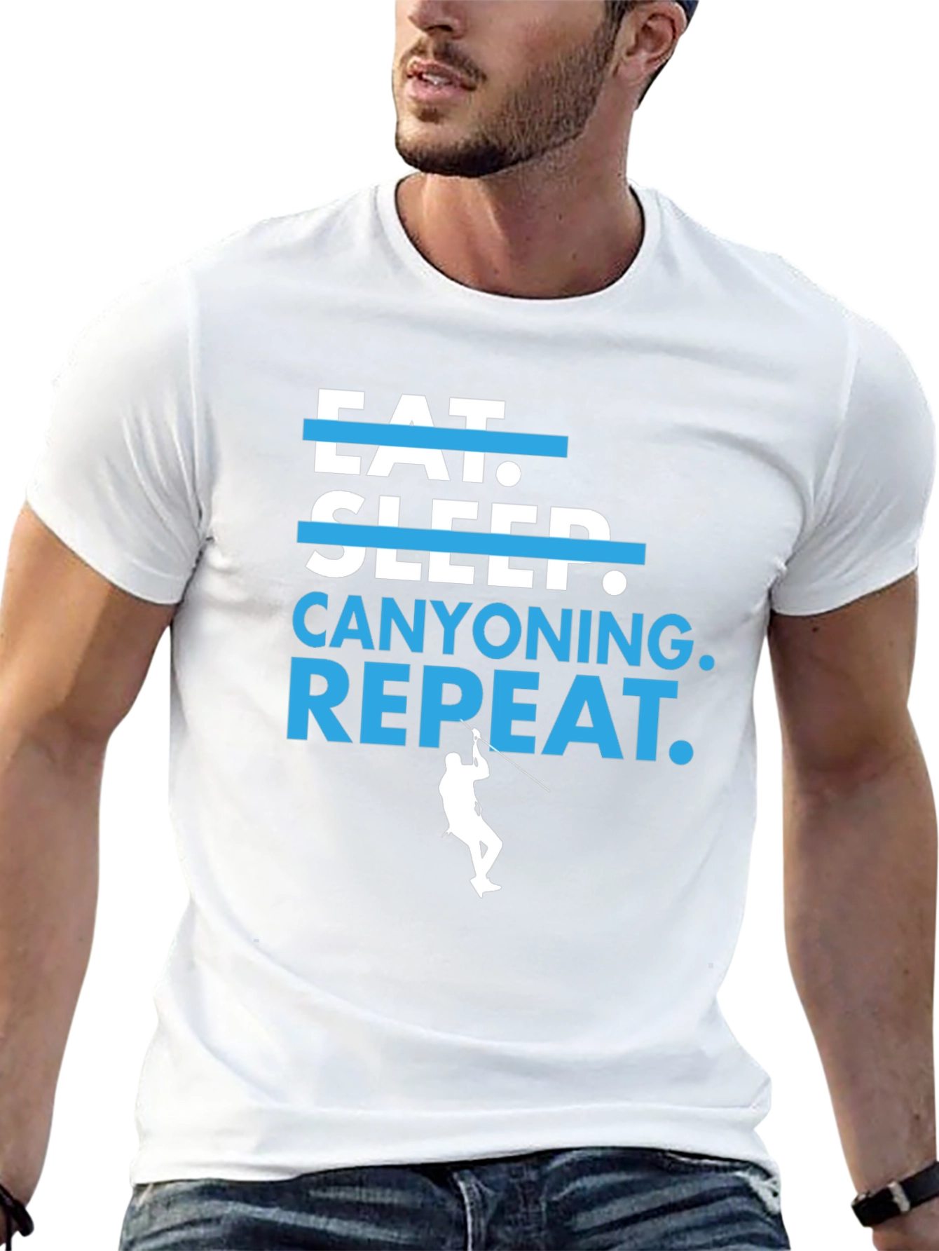 Eat Sleep Canyoning Repeat Graphic Tee