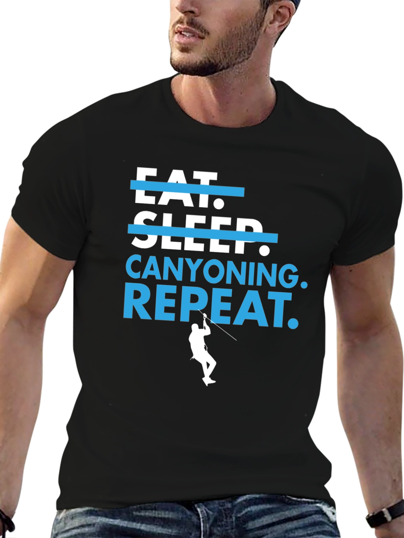 Eat Sleep Canyoning Repeat Graphic Tee