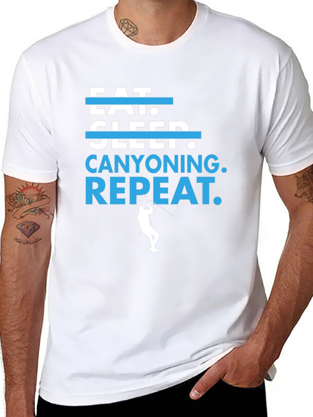 Eat Sleep Canyoning Repeat Graphic Tee