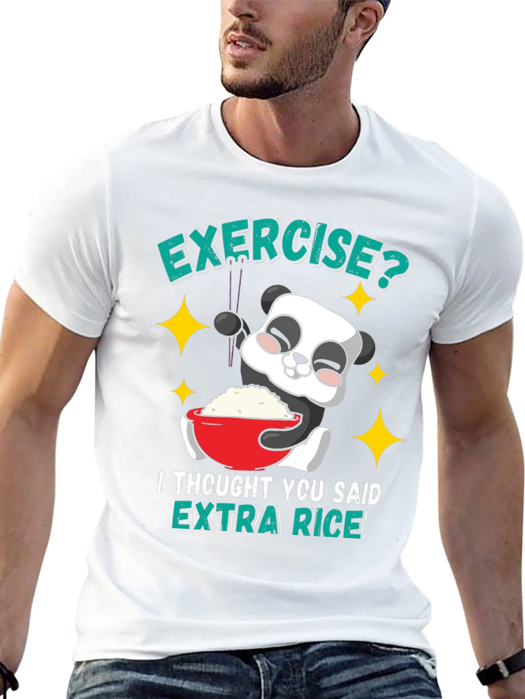 Funny Panda Extra Rice T-Shirt