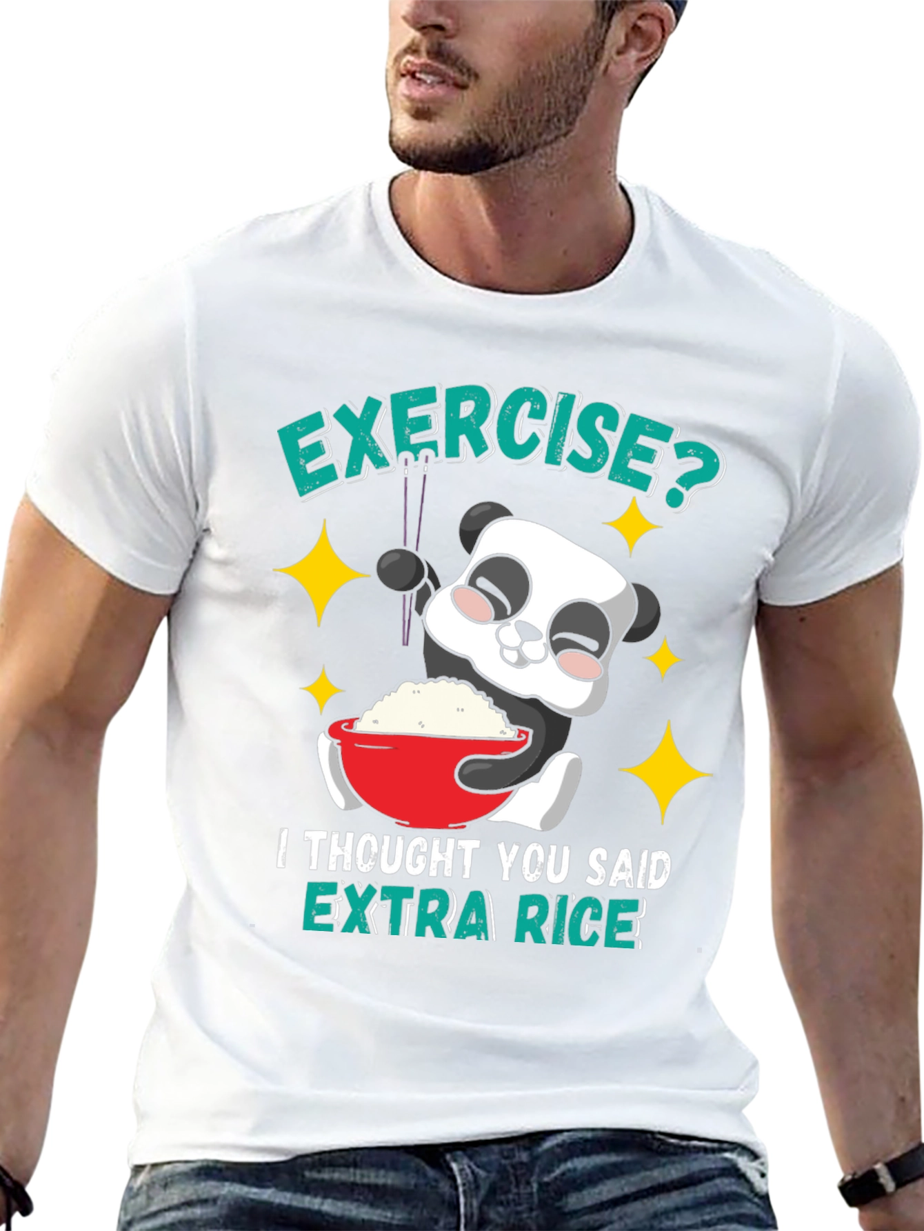 Funny Panda Extra Rice T-Shirt