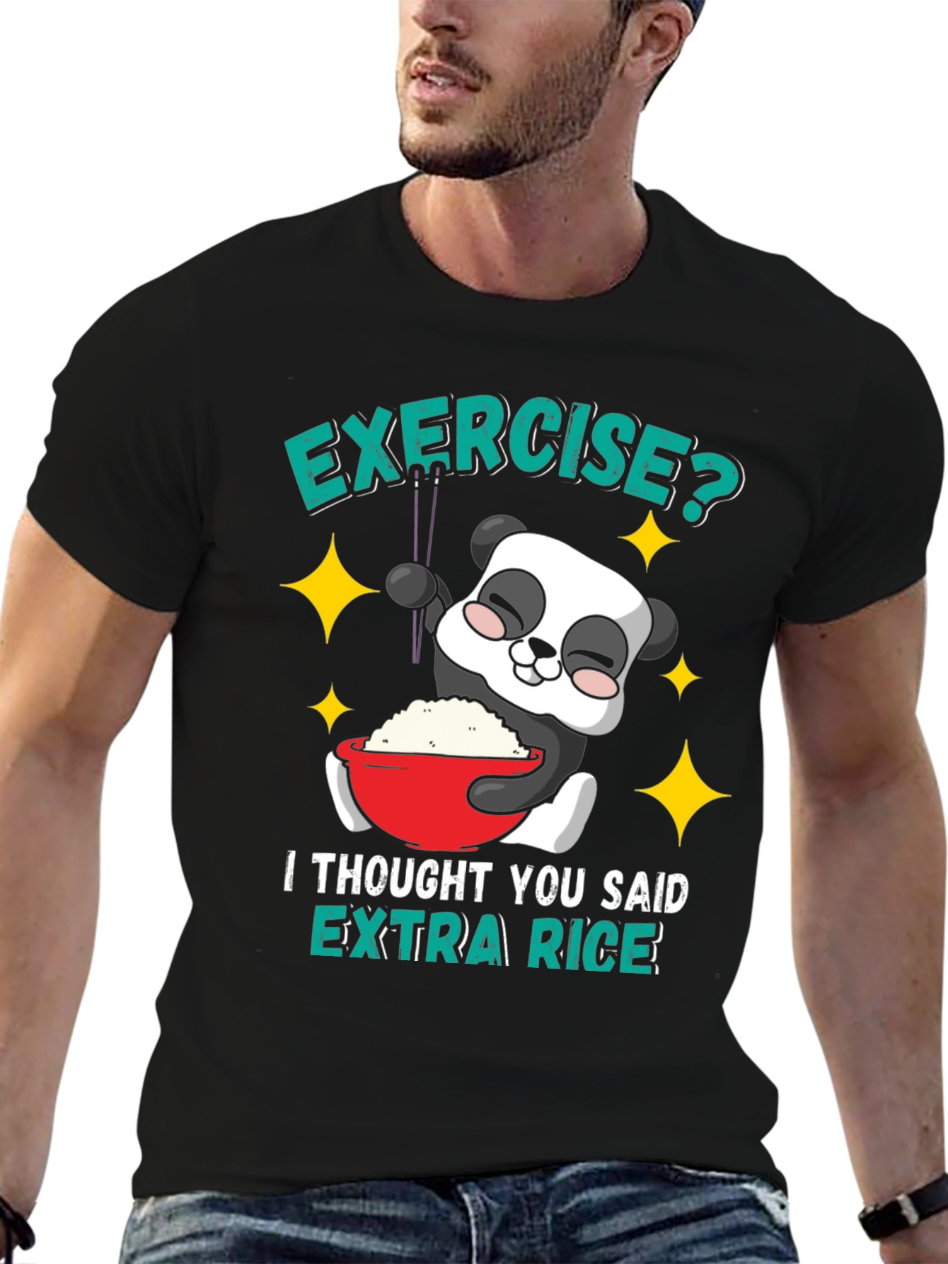 Funny Panda Extra Rice T-Shirt