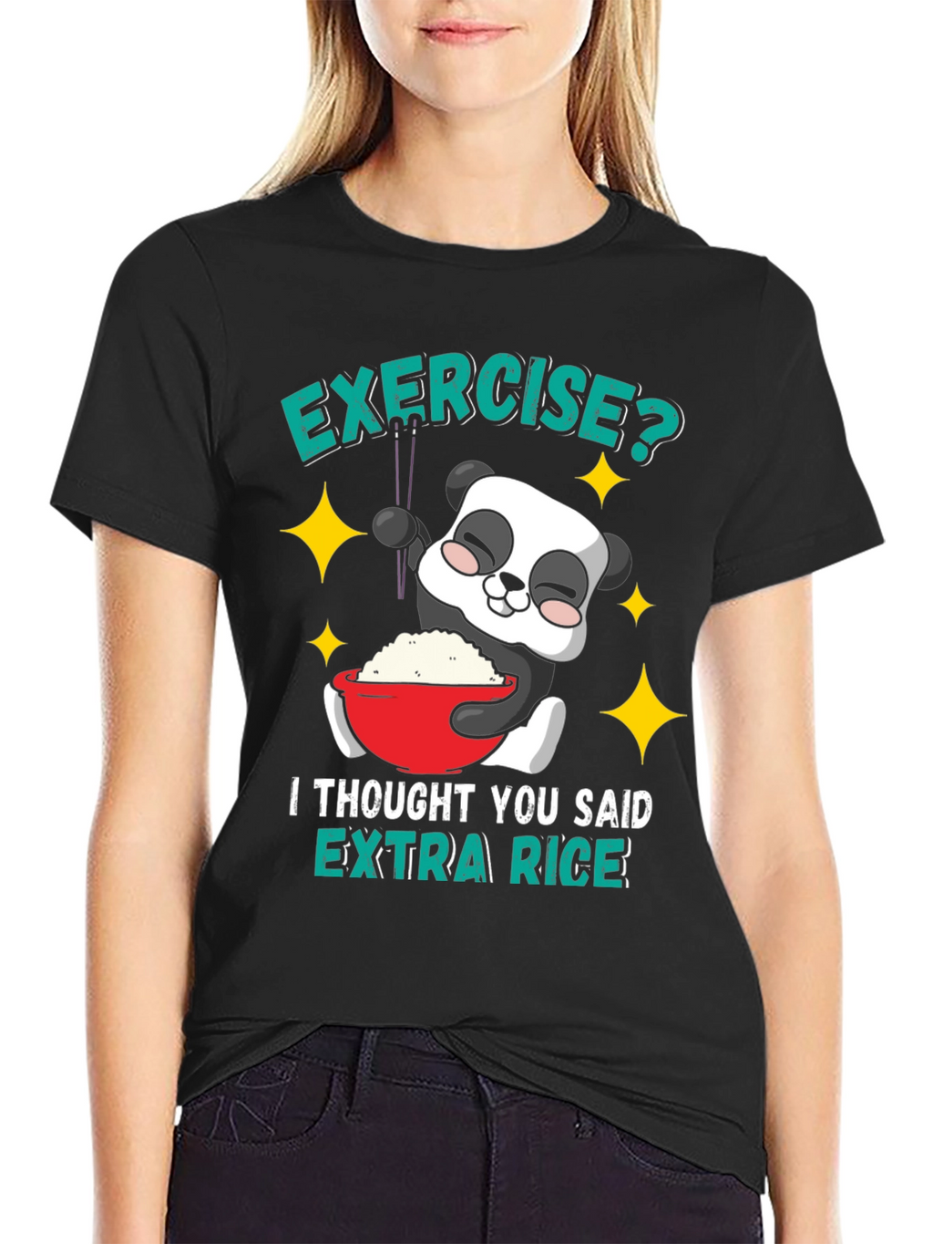 Funny Panda Extra Rice T-Shirt