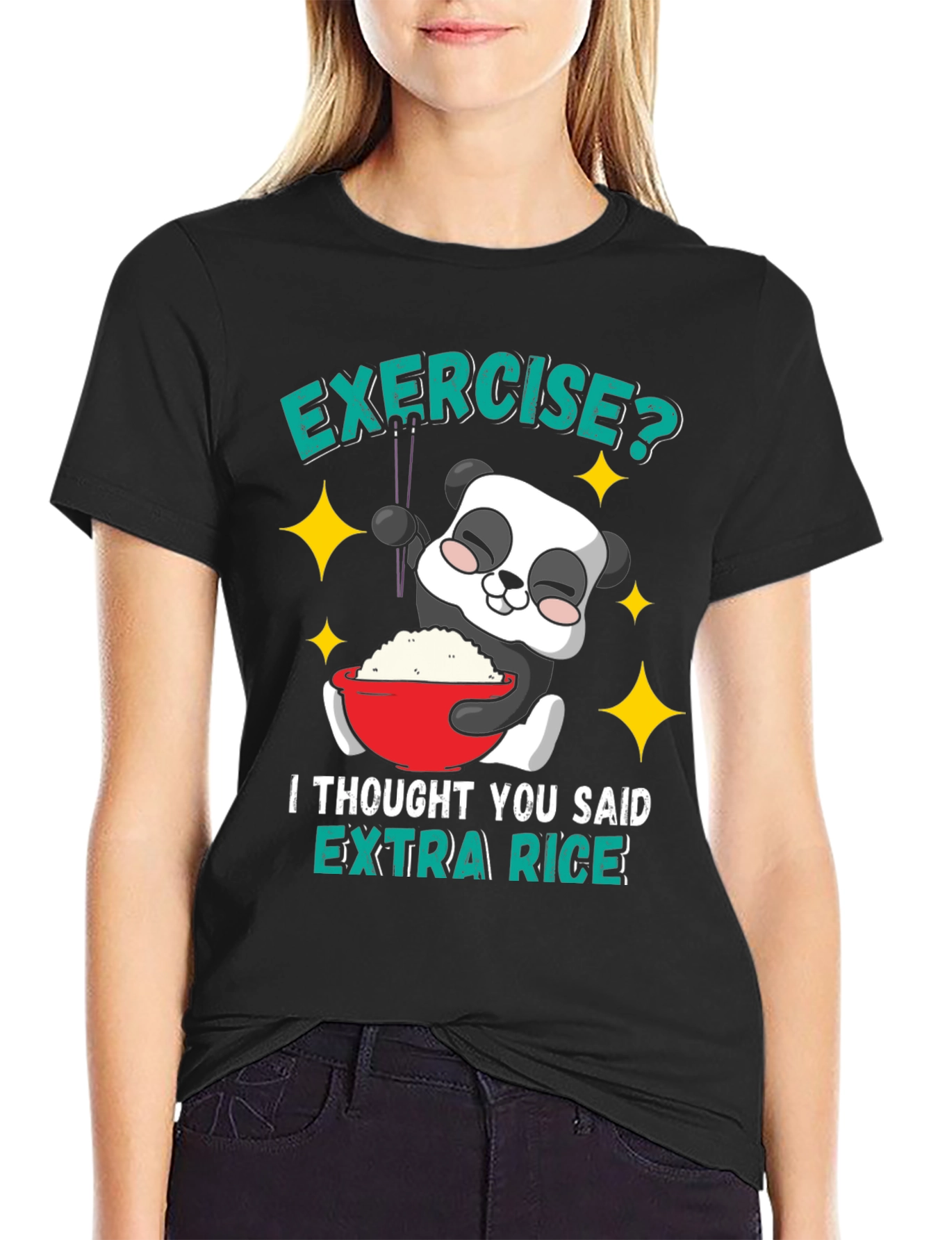 Funny Panda Extra Rice T-Shirt