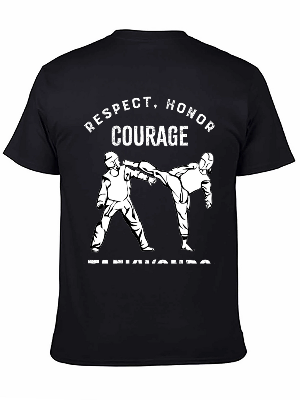 Respect Honor Courage Taekwondo Black T-Shirt