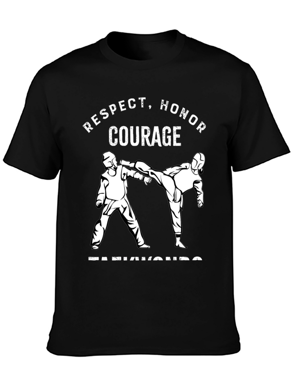 Respect Honor Courage Taekwondo Black T-Shirt
