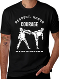 Respect Honor Courage Taekwondo Black T-Shirt