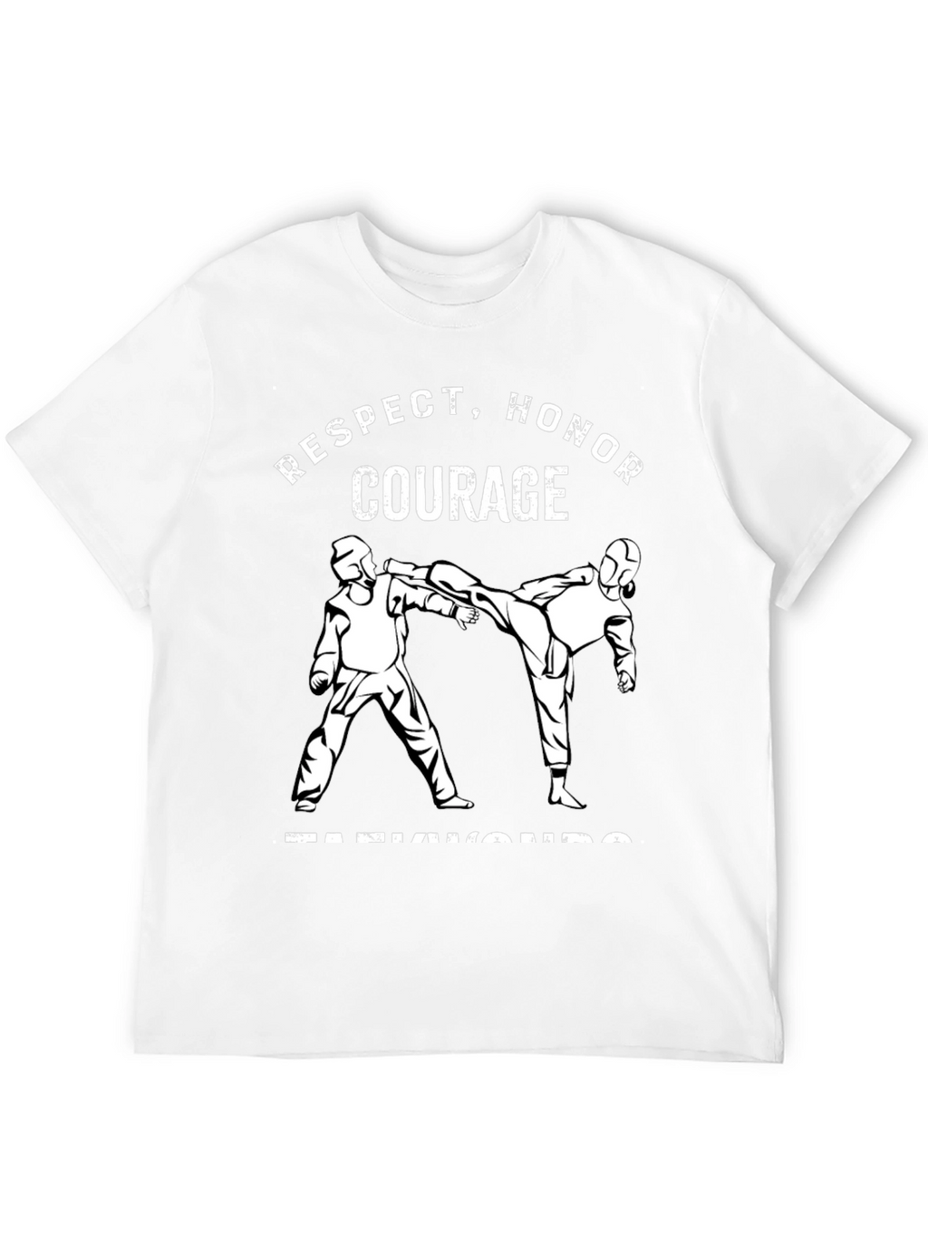 Respect Honor Courage Taekwondo Black T-Shirt