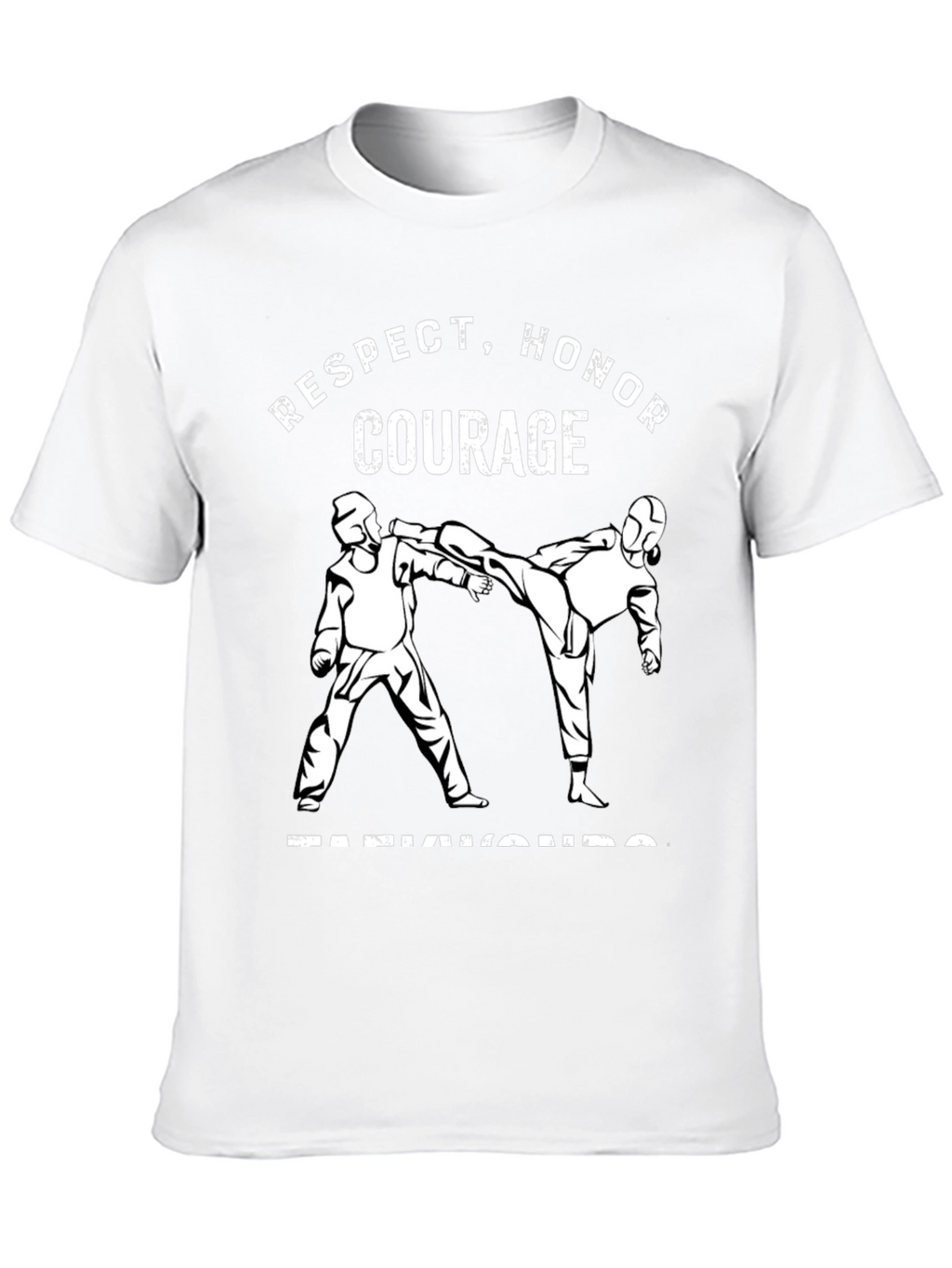 Respect Honor Courage Taekwondo Black T-Shirt