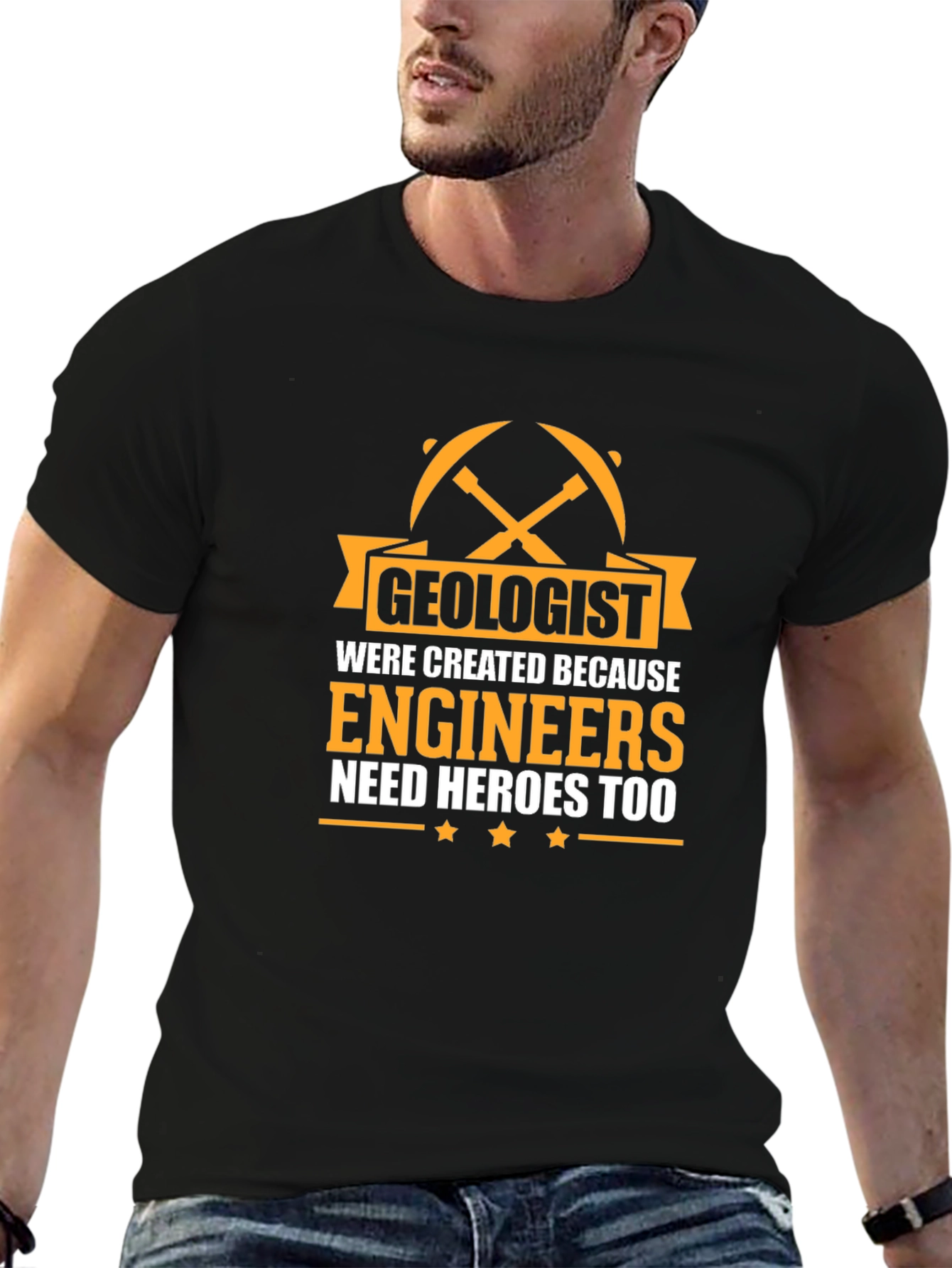Geologist Hero Black T-Shirt