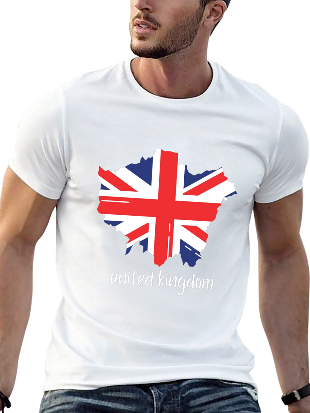 United Kingdom Flag Graphic Black T-Shirt