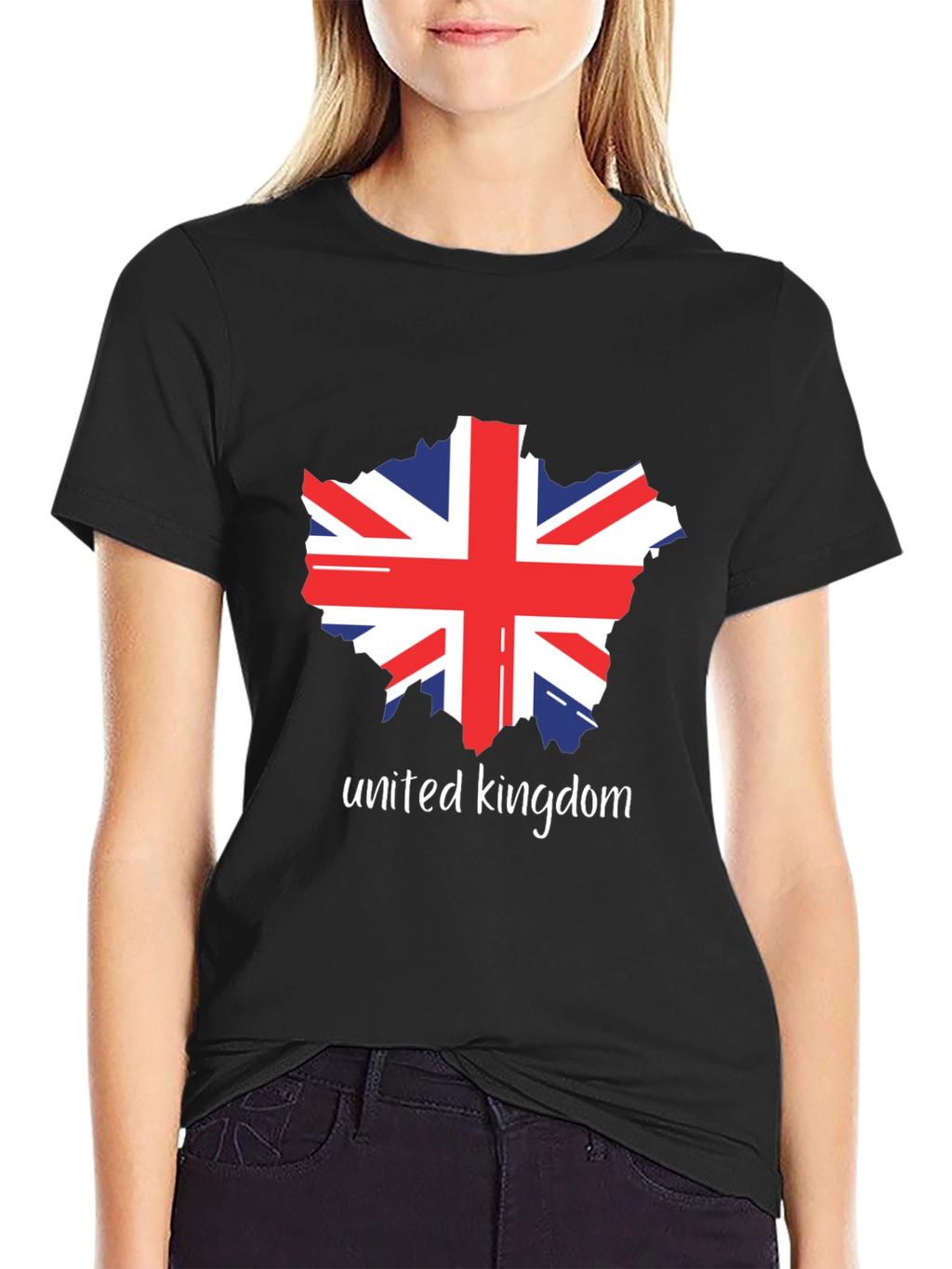 United Kingdom Flag Graphic Black T-Shirt
