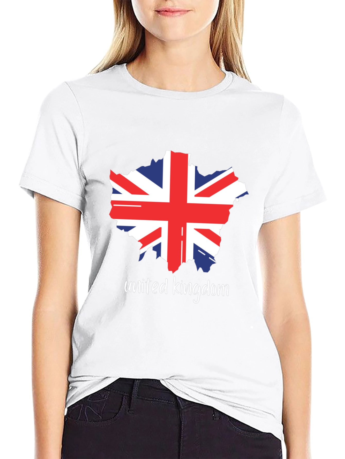 United Kingdom Flag Graphic Black T-Shirt