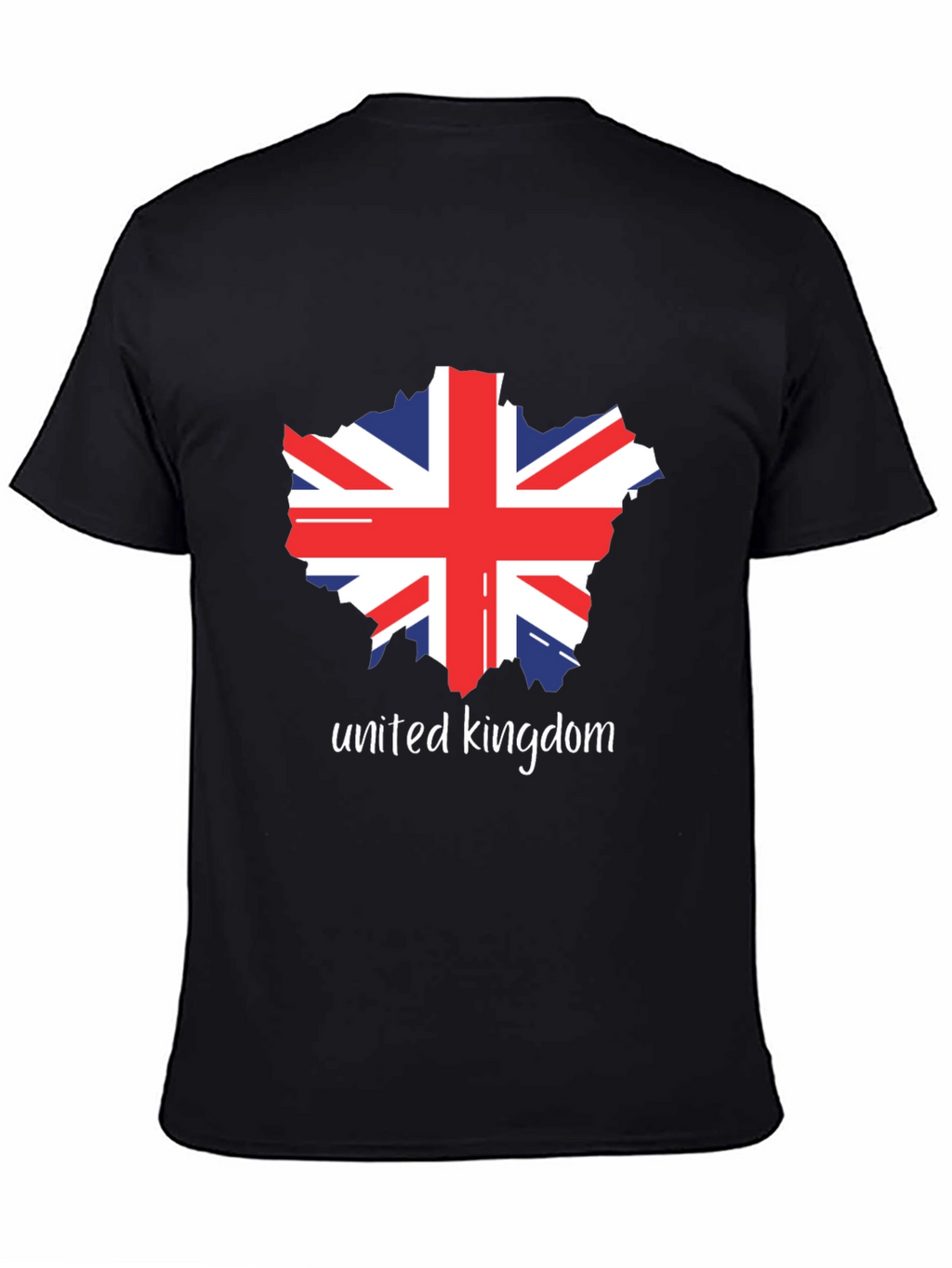 United Kingdom Flag Graphic Black T-Shirt