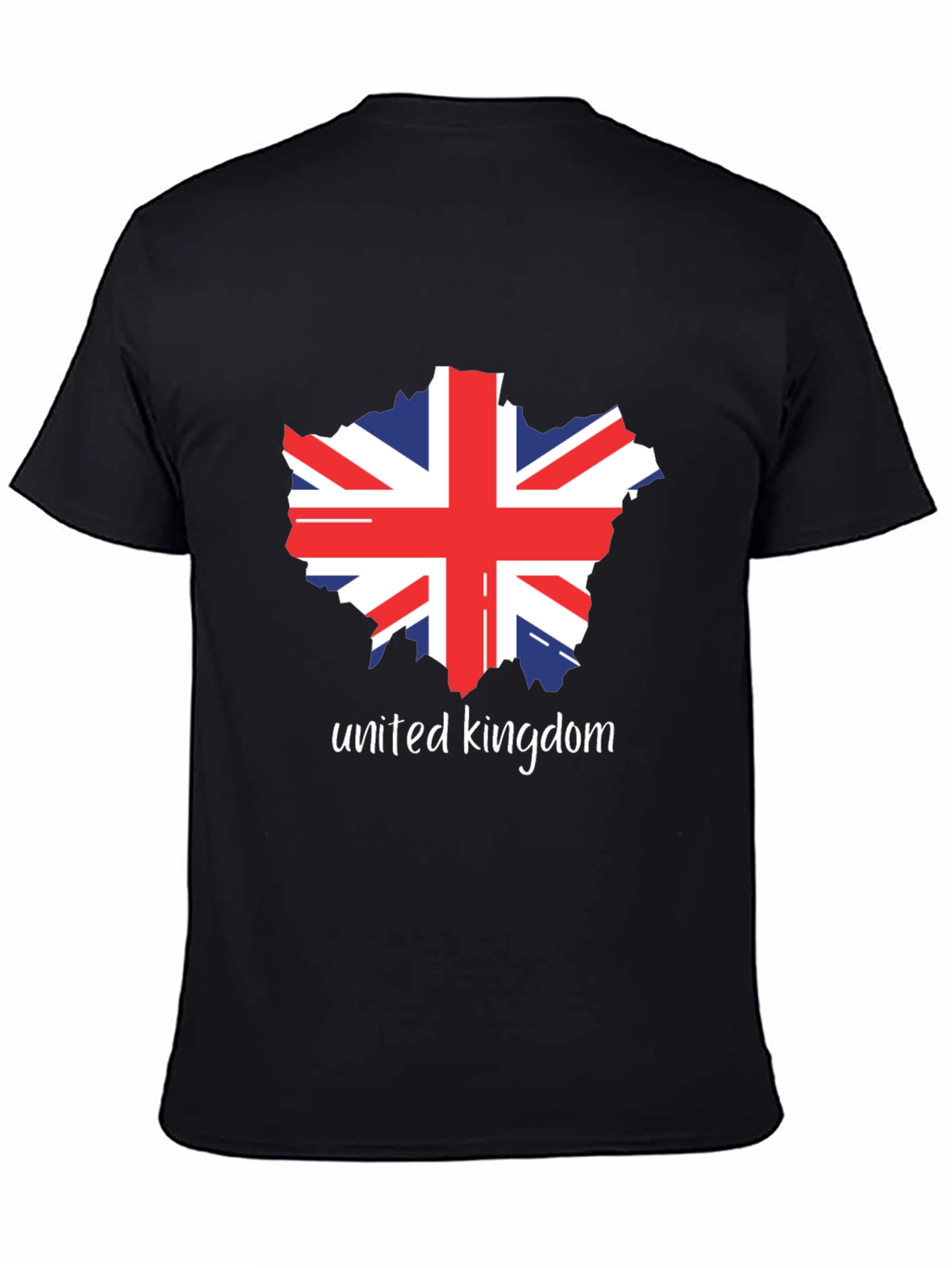 United Kingdom Flag Graphic Black T-Shirt