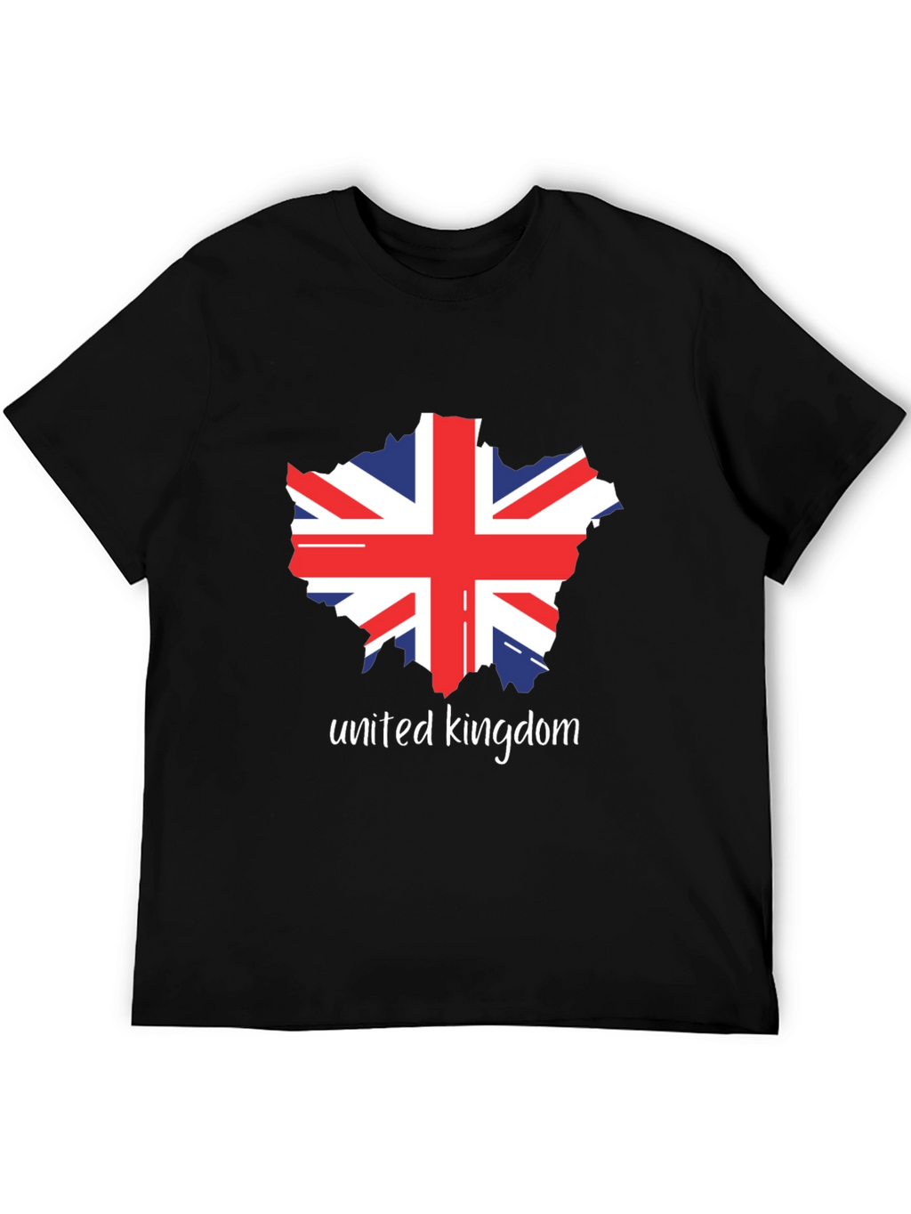 United Kingdom Flag Graphic Black T-Shirt