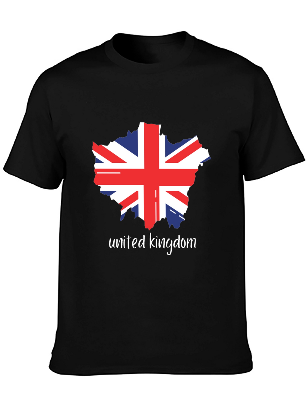 United Kingdom Flag Graphic Black T-Shirt
