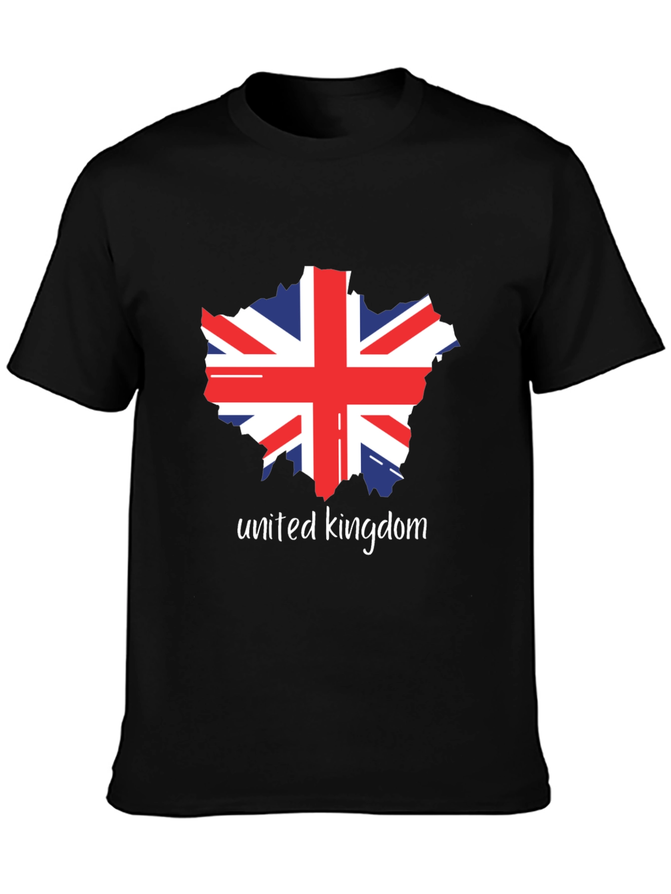 United Kingdom Flag Graphic Black T-Shirt