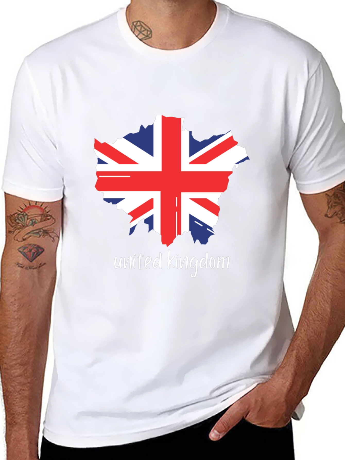 United Kingdom Flag Graphic Black T-Shirt